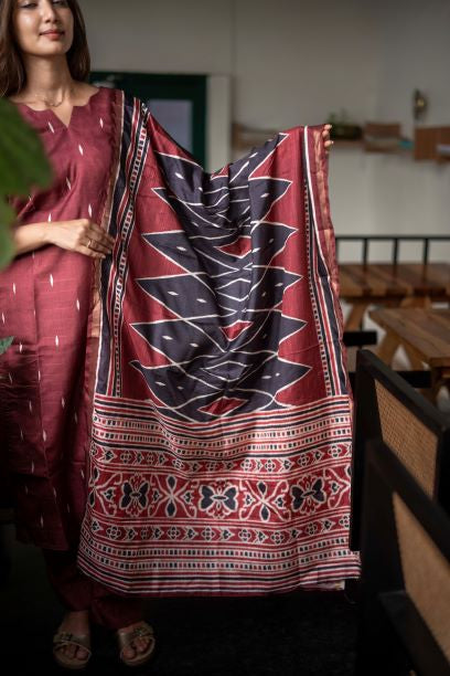 Maroon Blossom 3-Piece Set