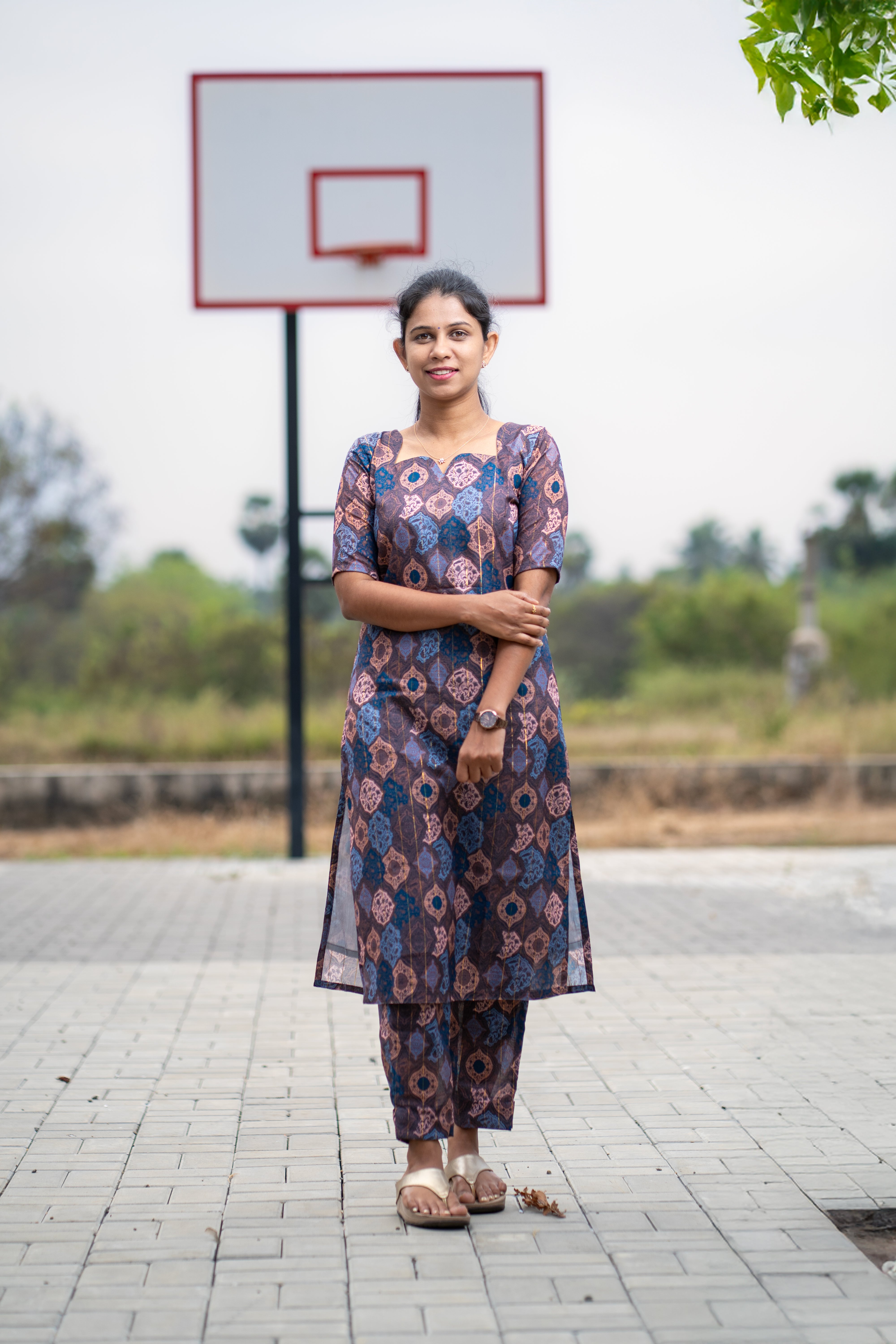 Blue Printed Cotton Co-ord Set