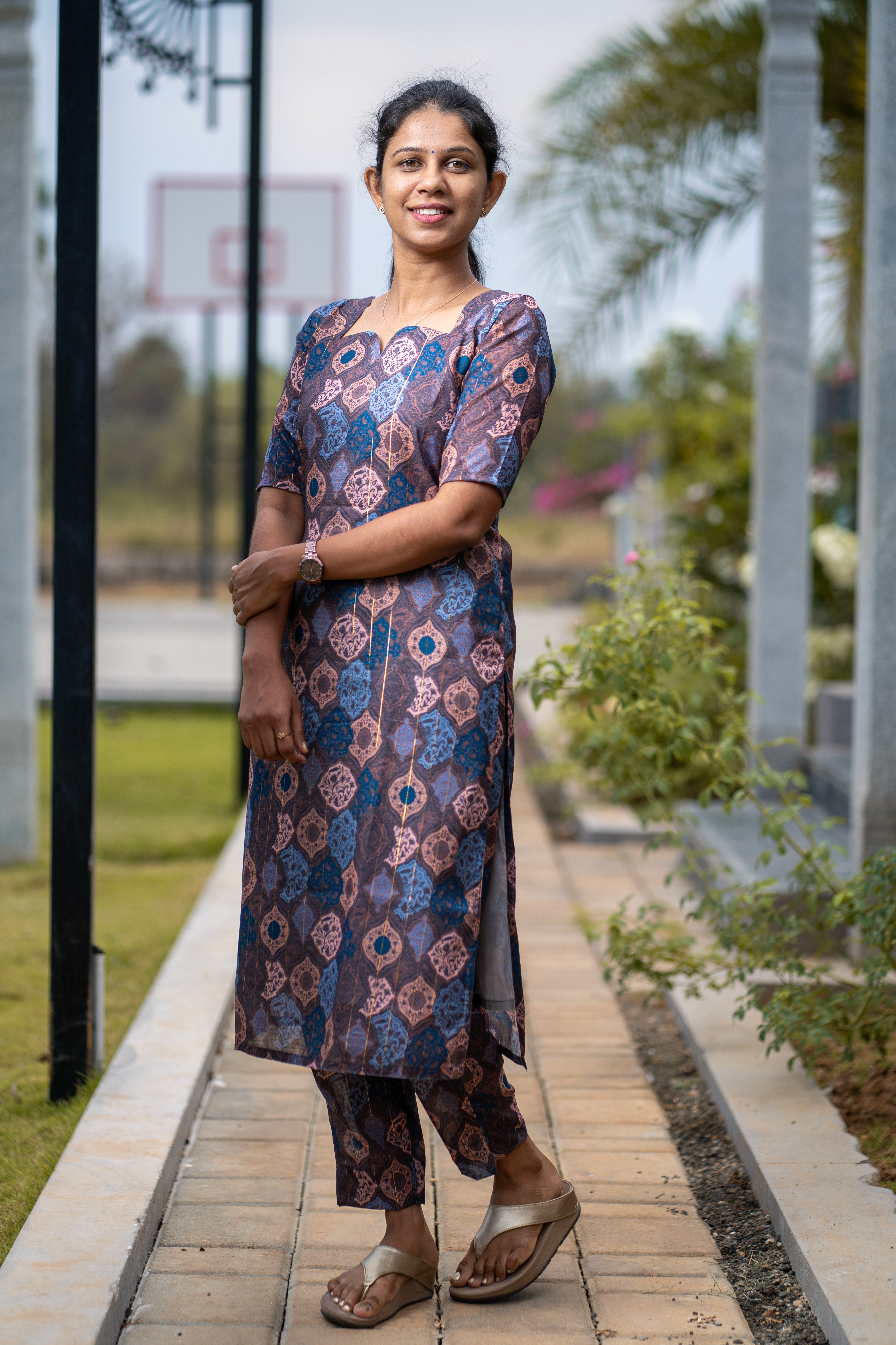 Blue Printed Cotton Co-ord Set