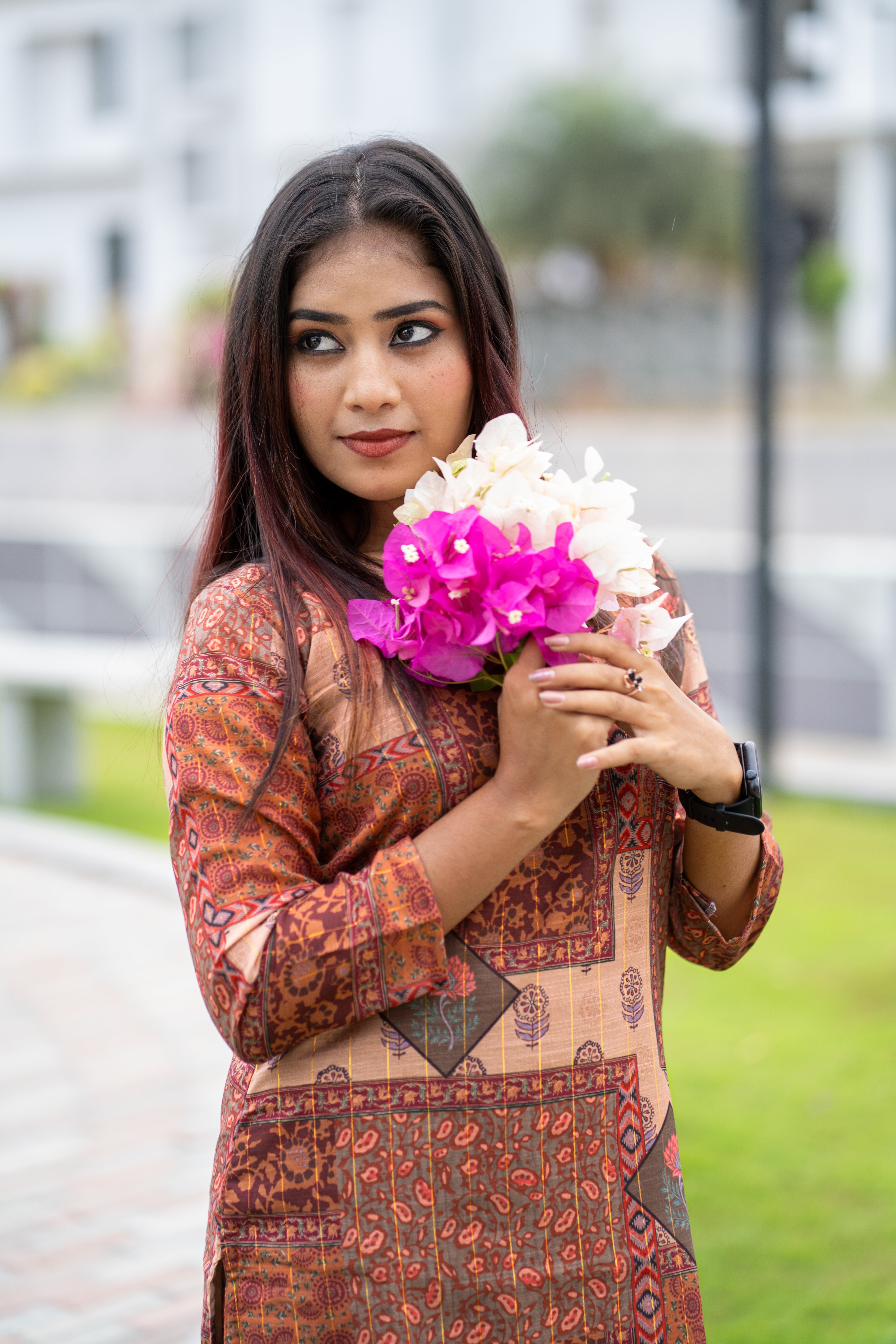 Brown Printed Co-ord Set
