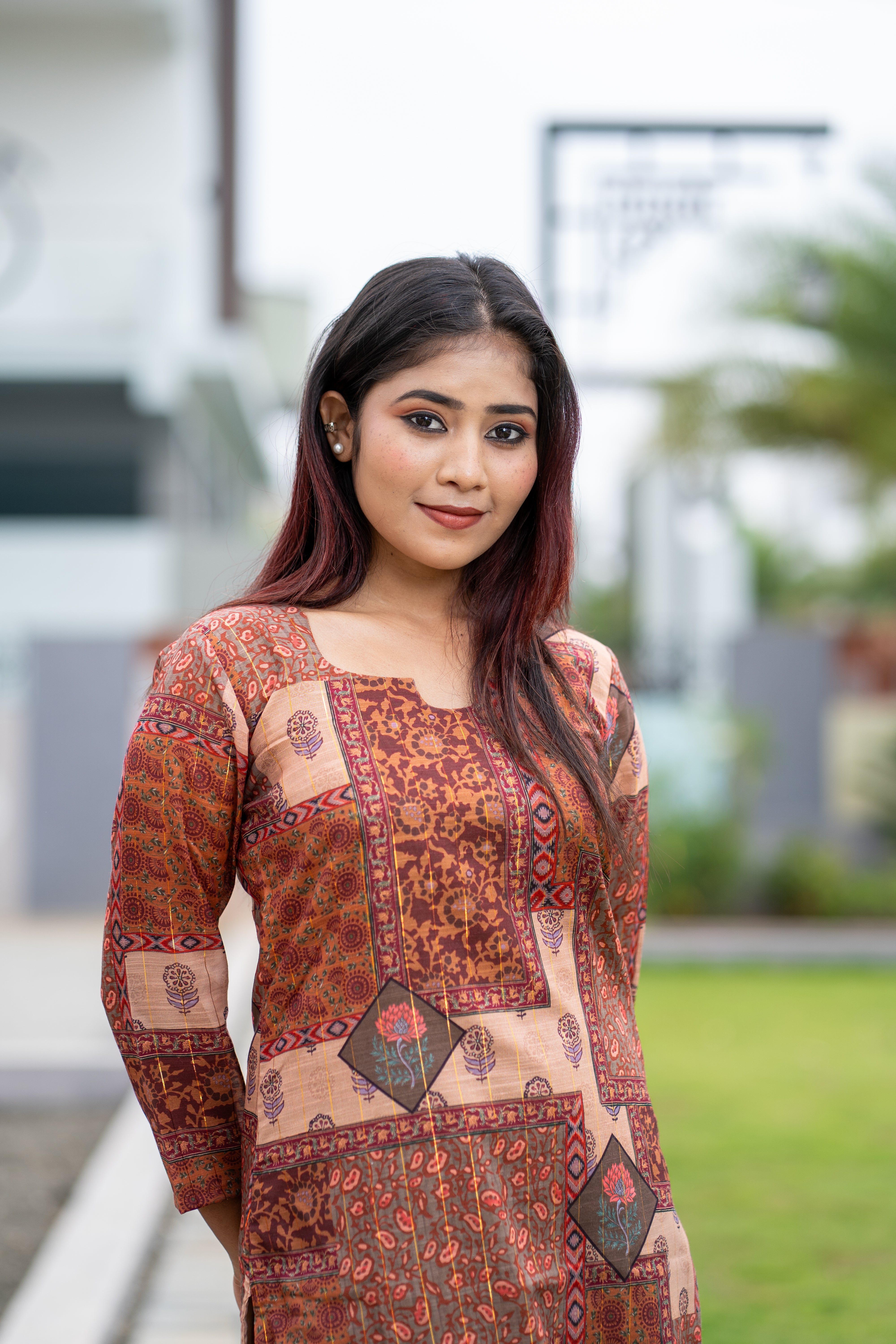 Brown Printed Co-ord Set