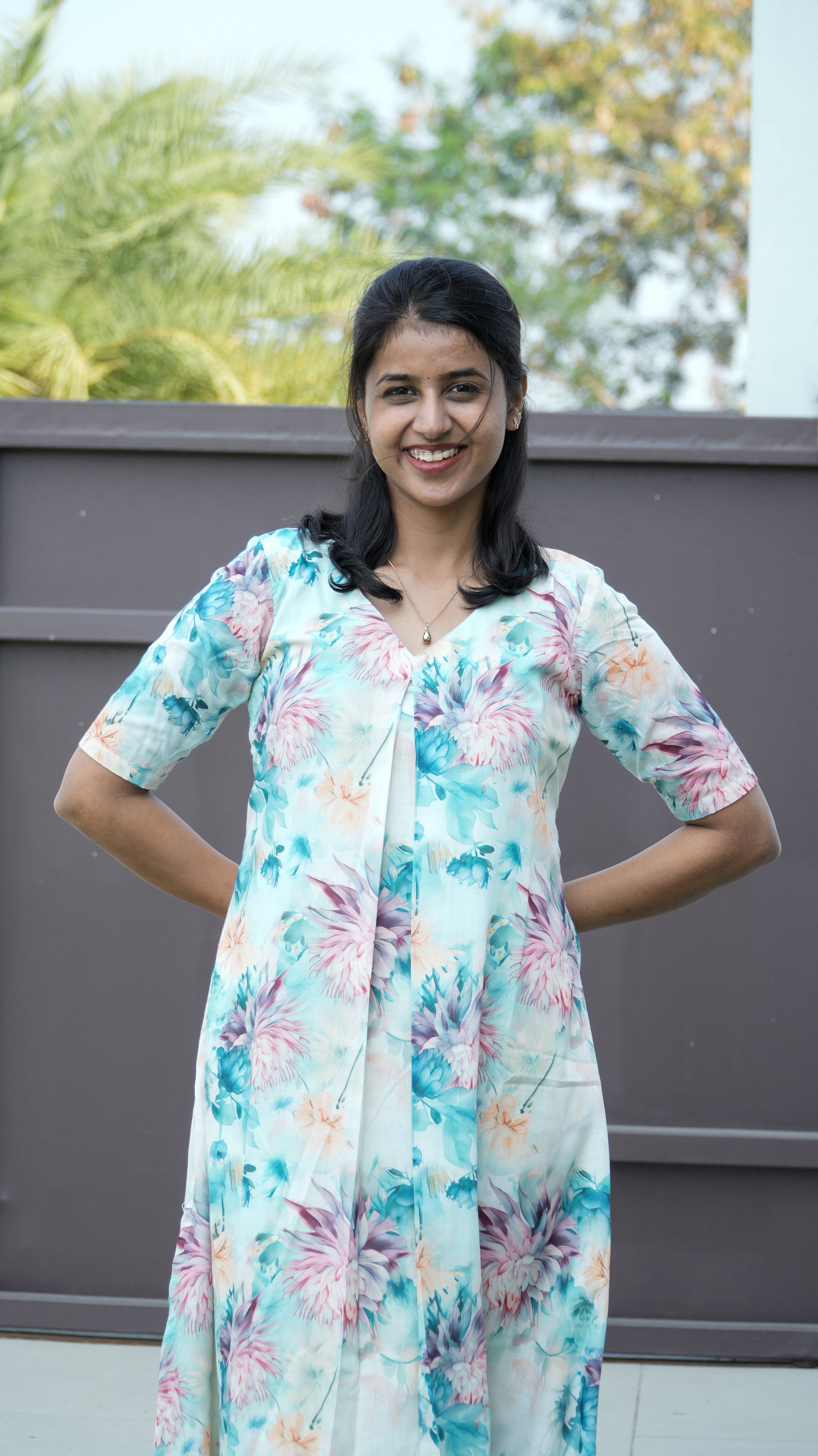 Sliky cotton White Floral co-ord