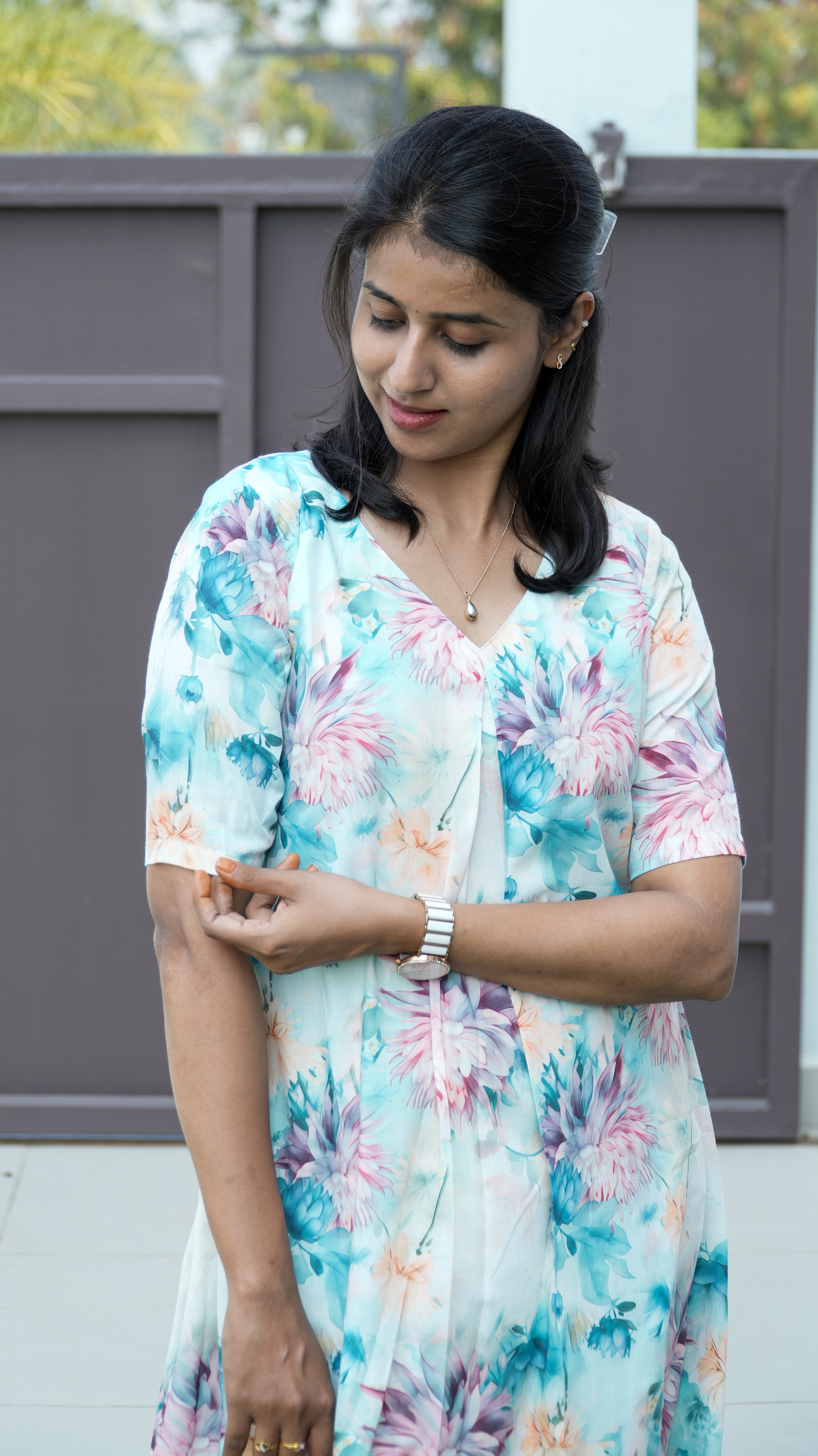 Sliky cotton White Floral co-ord