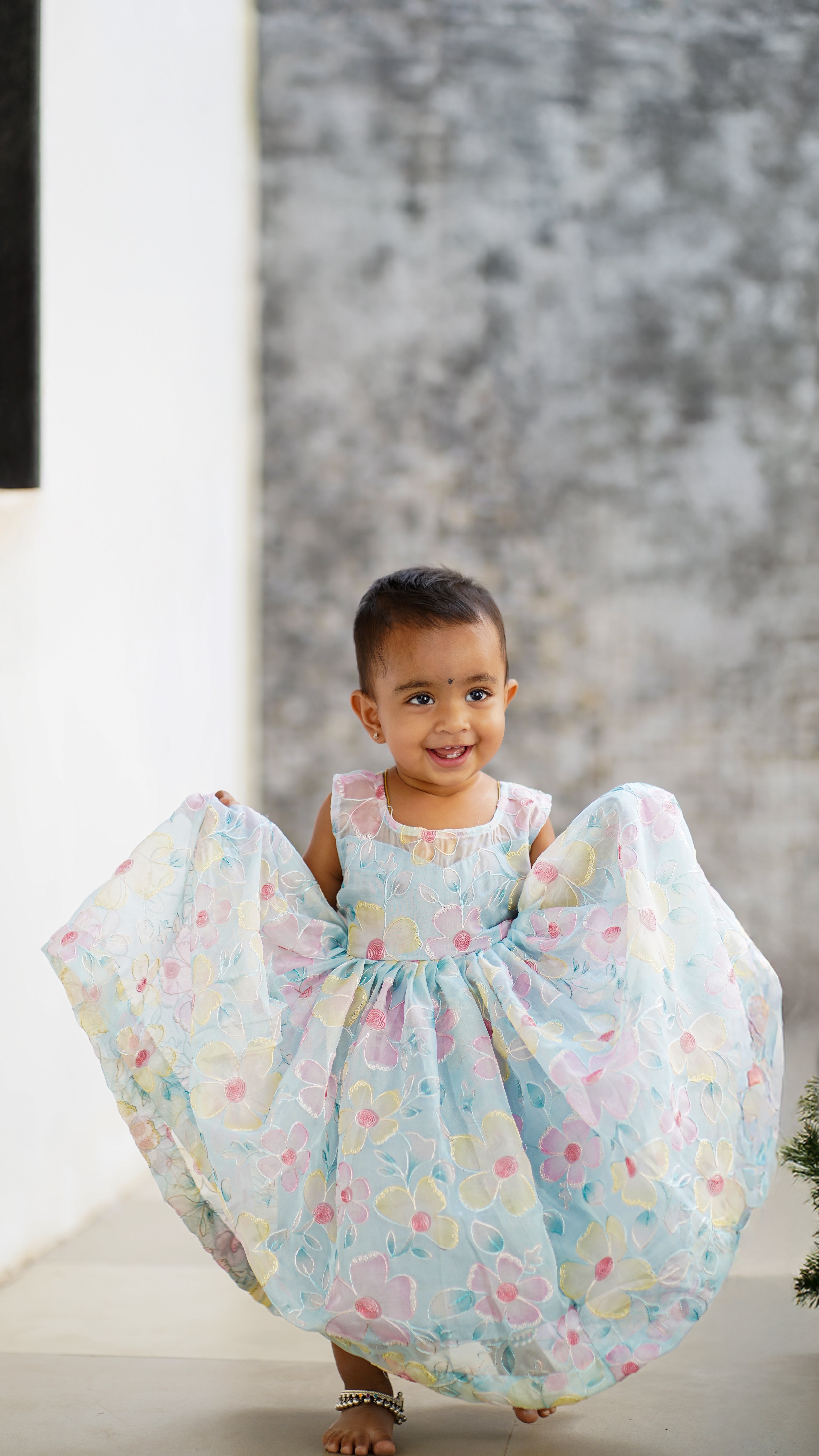 Blooming Sky Baby Gown