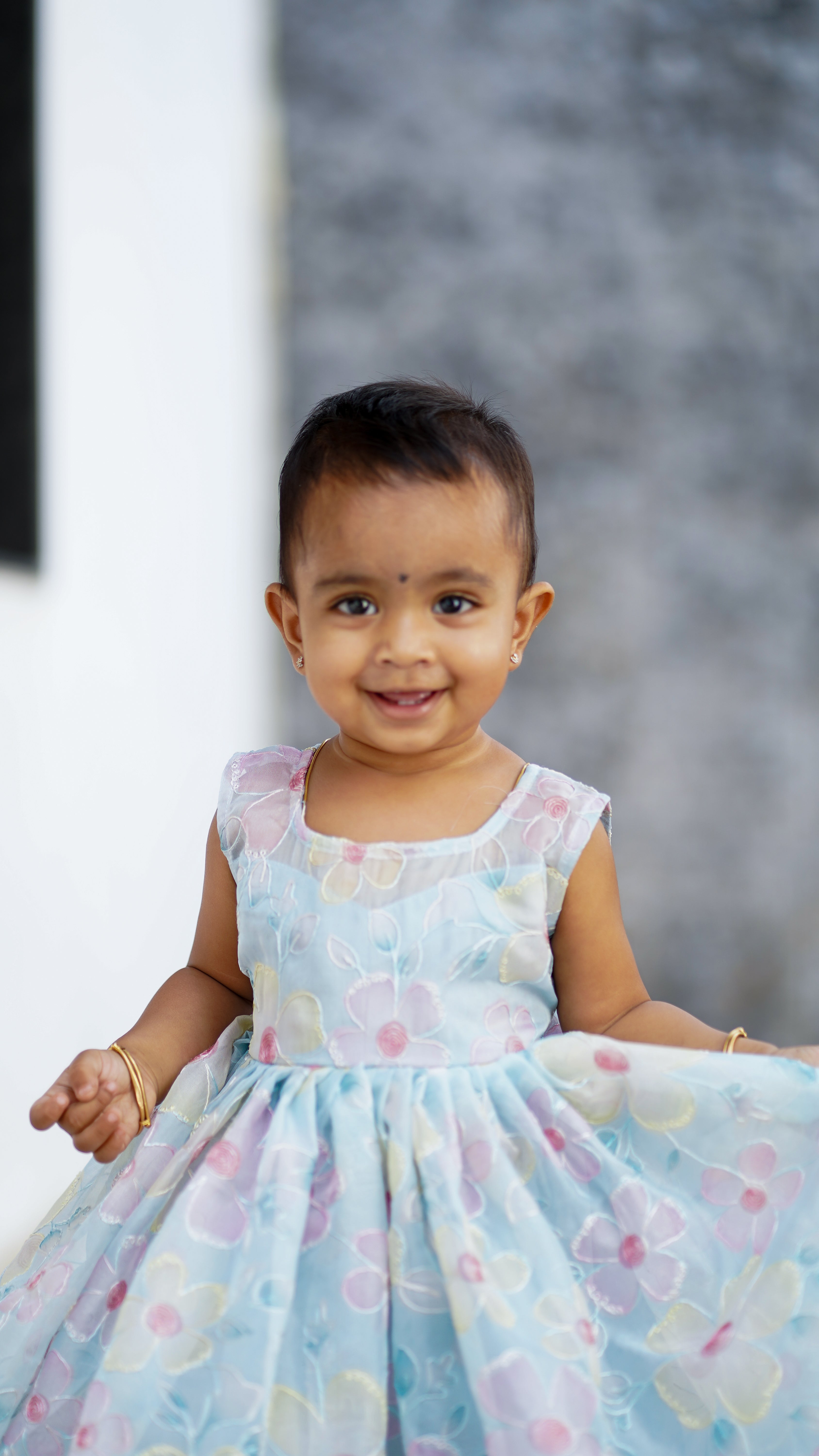 Blooming Sky Baby Gown