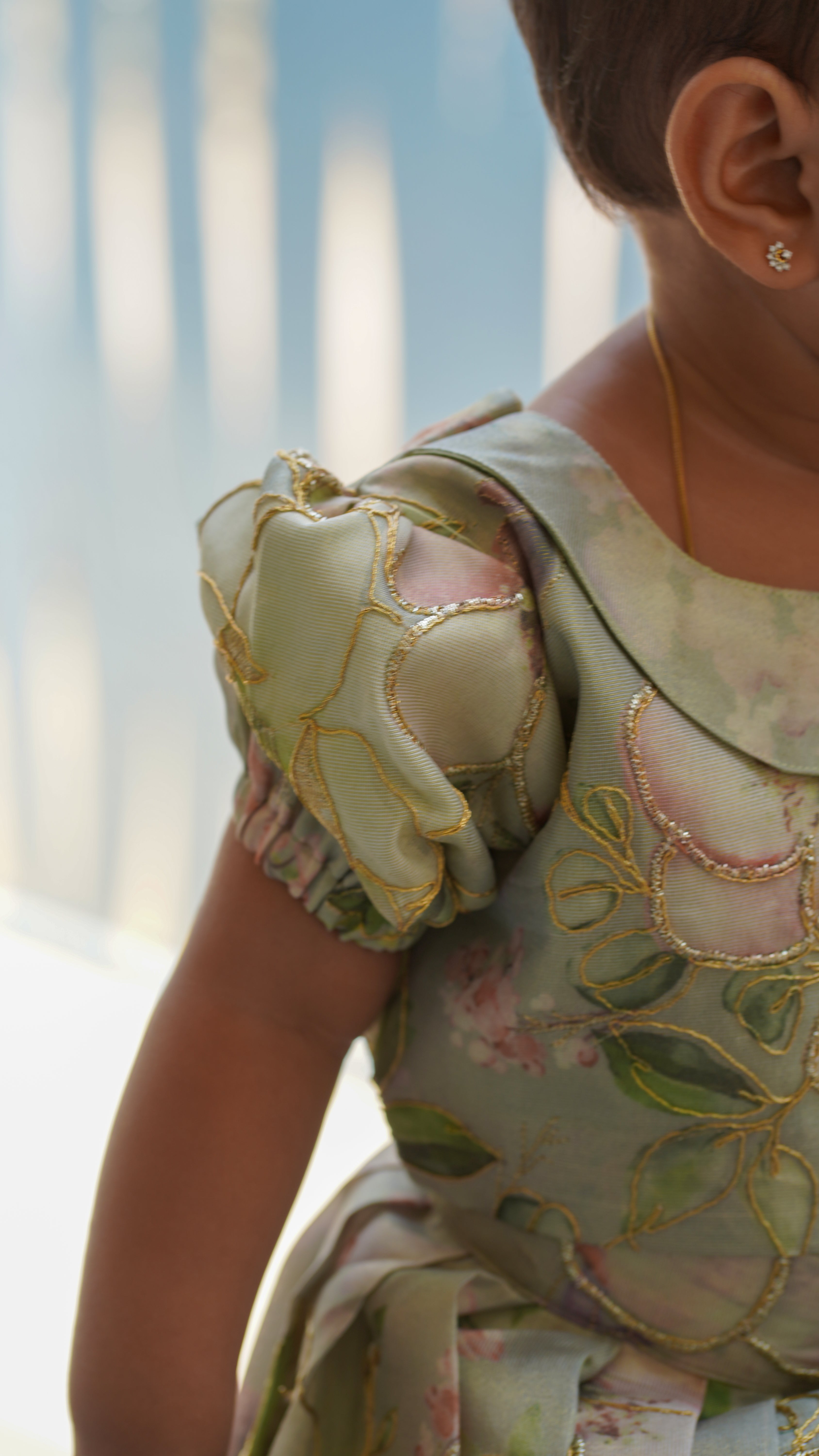 Olive Blossom Pleated Set