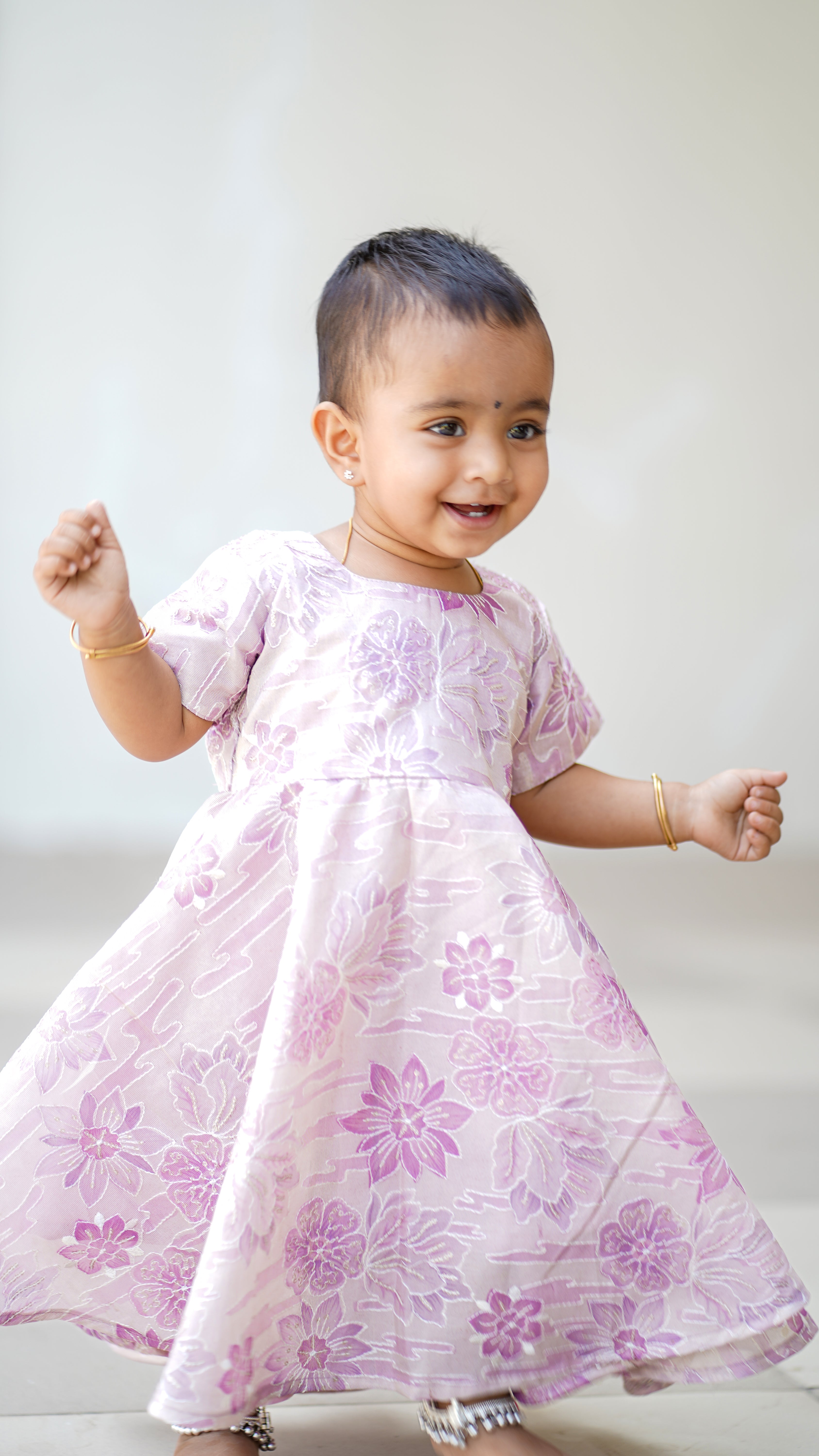 Lavender Bloom Twirl Dress