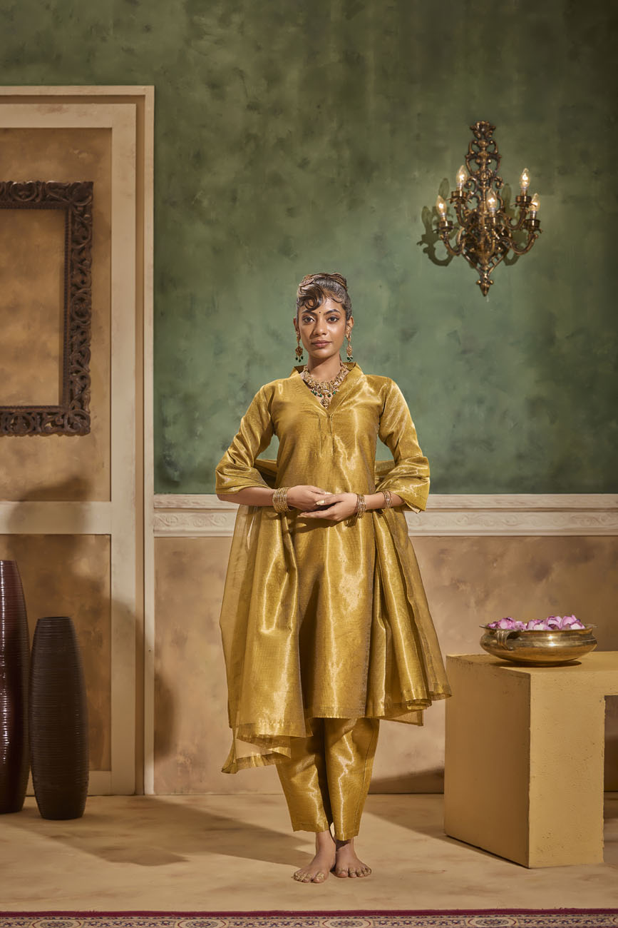 Raya Luxe Mustard  Suit Set