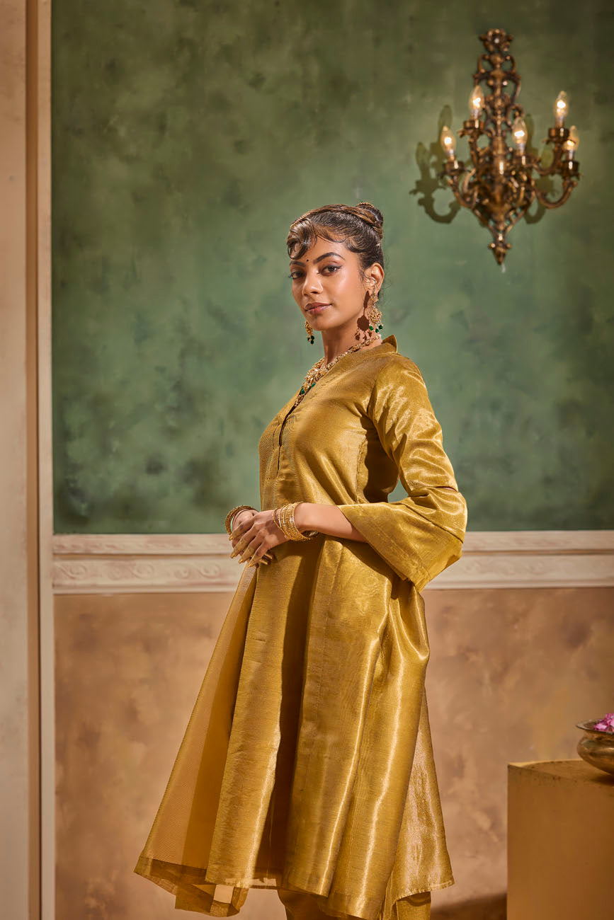 Raya Luxe Mustard  Suit Set