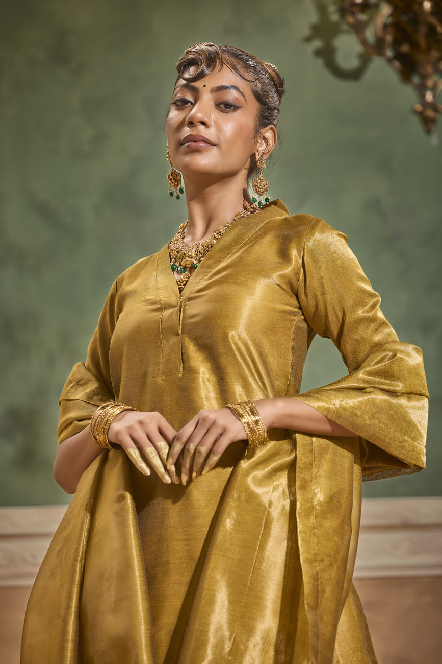 Raya Luxe Mustard  Suit Set