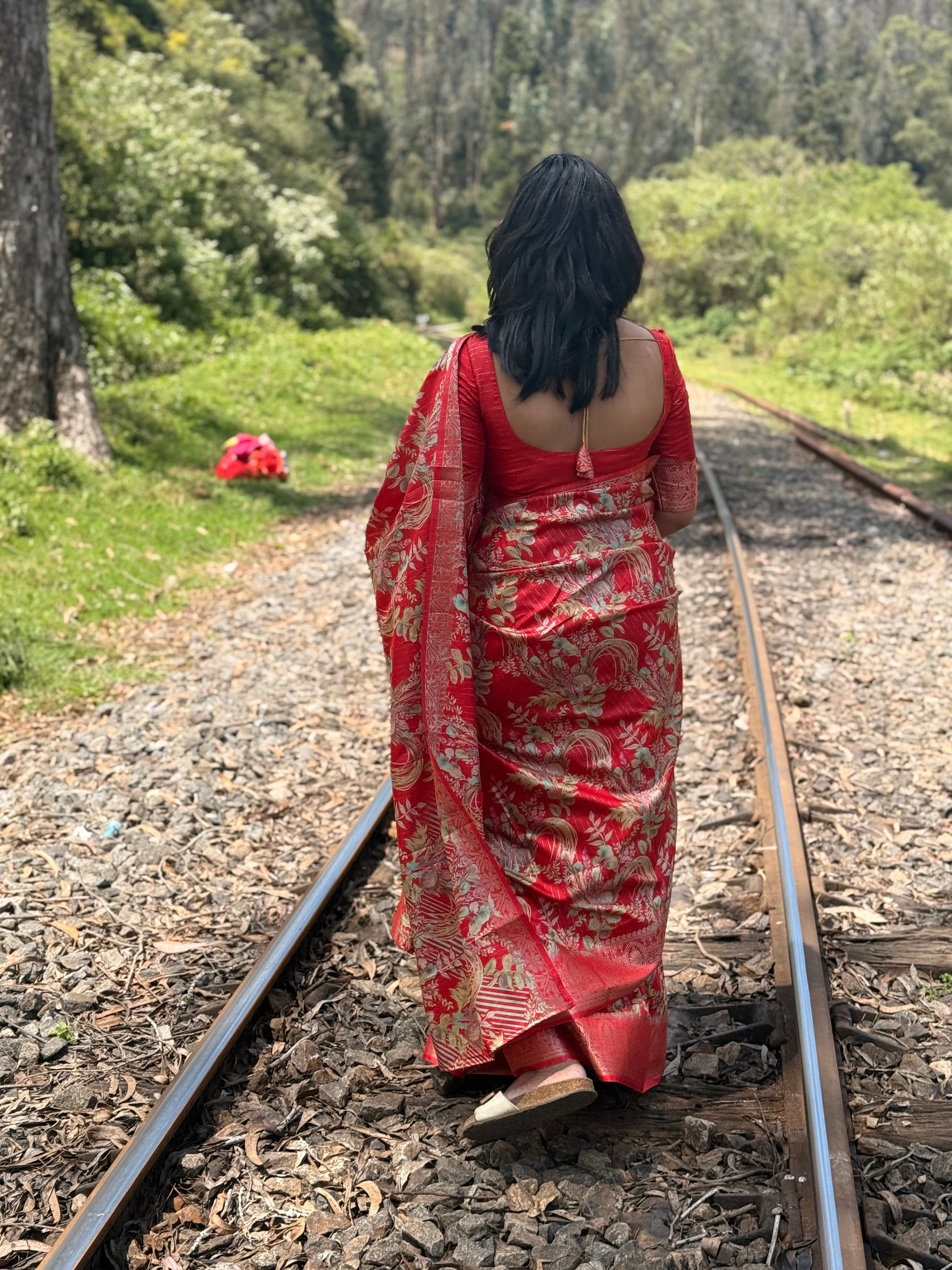 Red Gold Elegance Drape