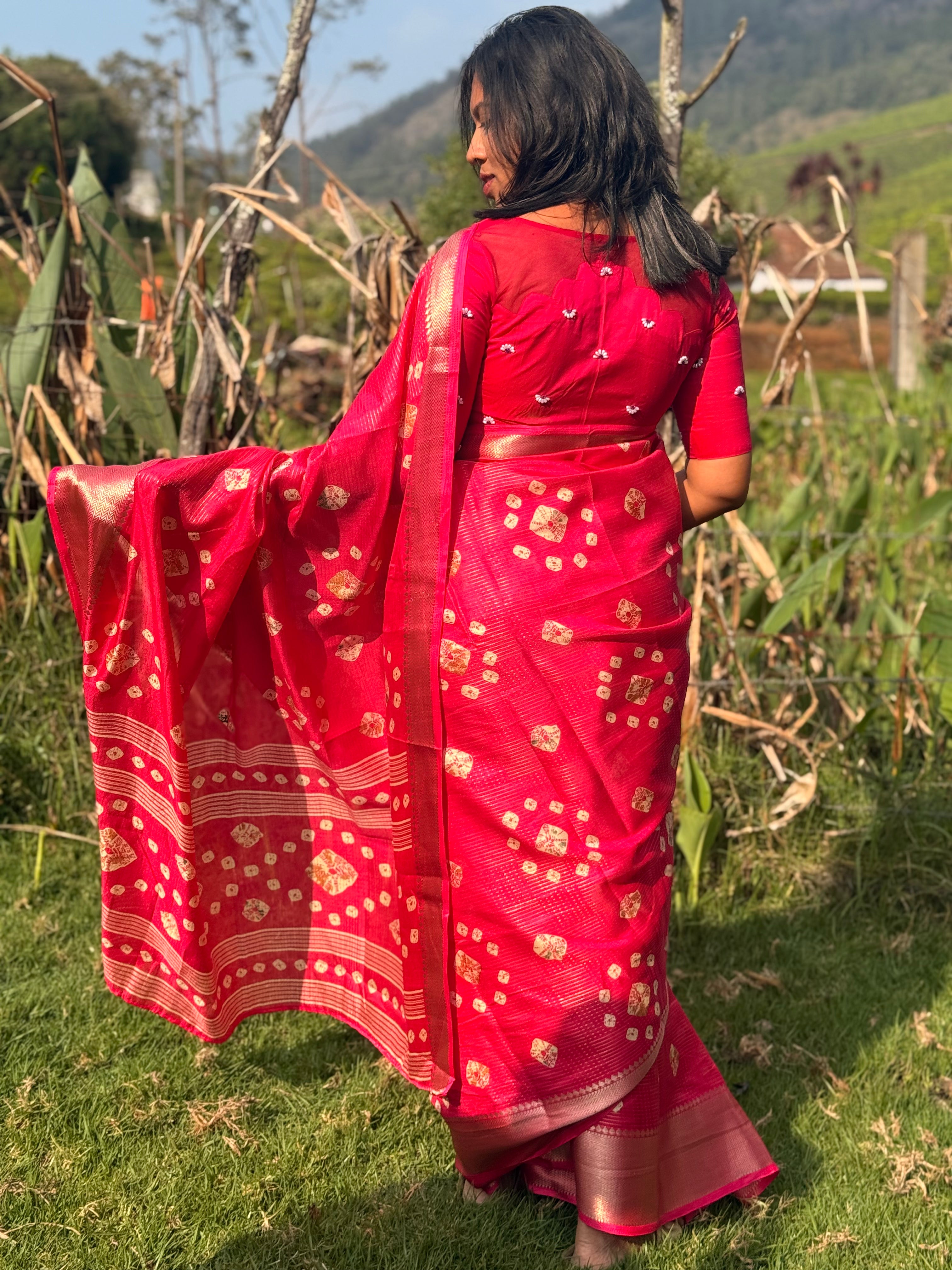 Rosy Pink Elegance Saree