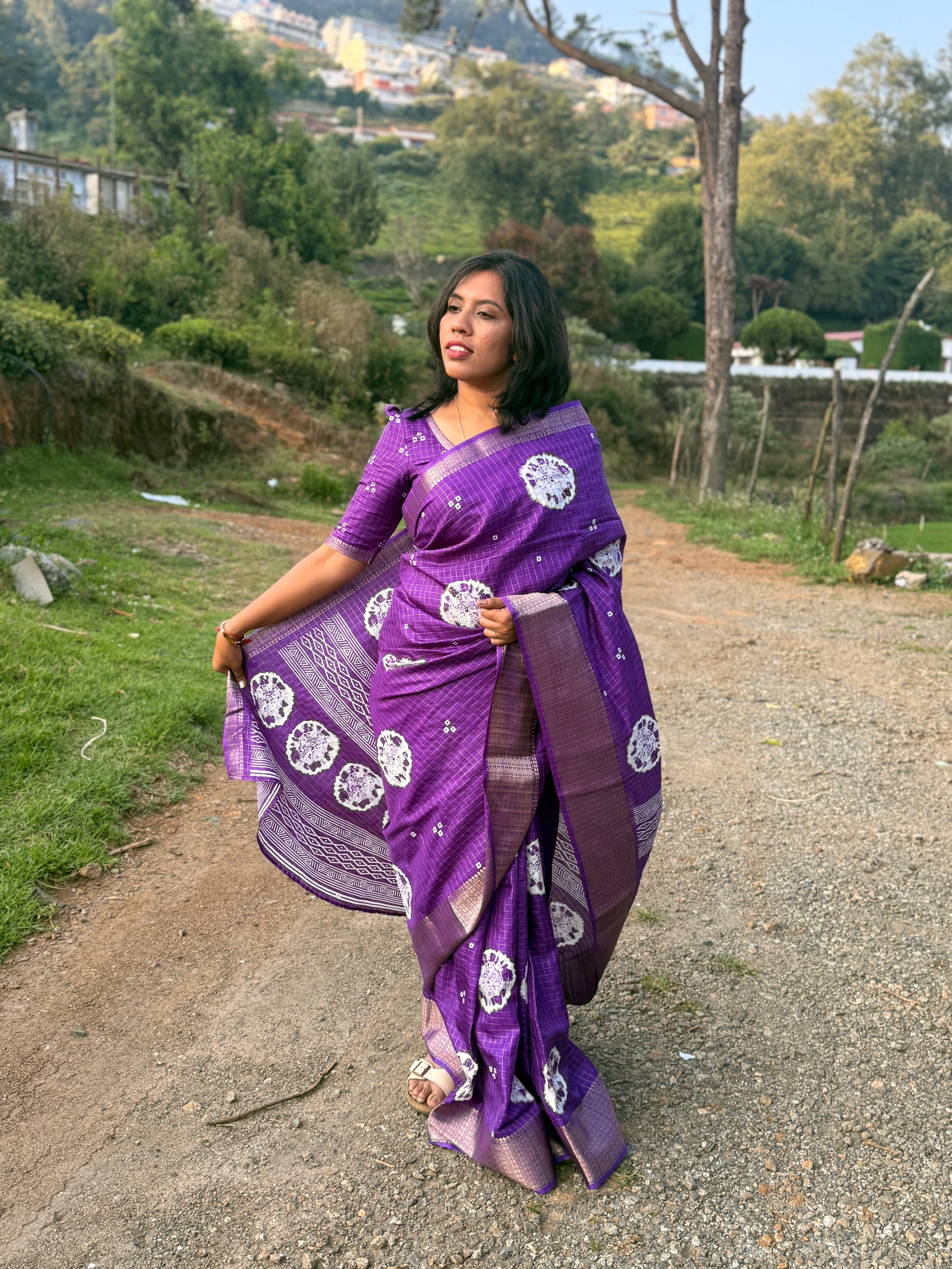 Royal Radiance Purple Saree