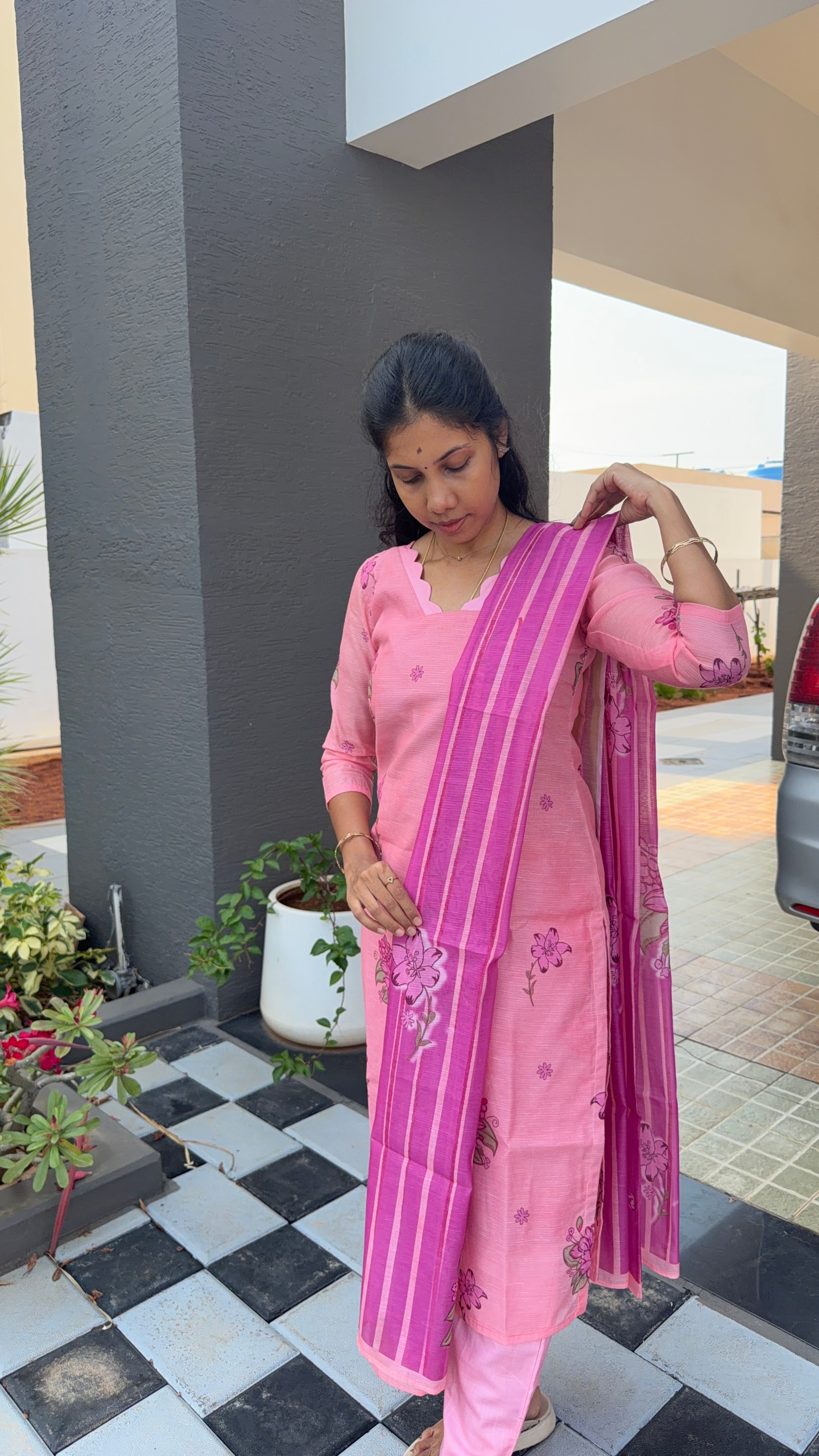 Pink Blossom Floral 3-Piece Set