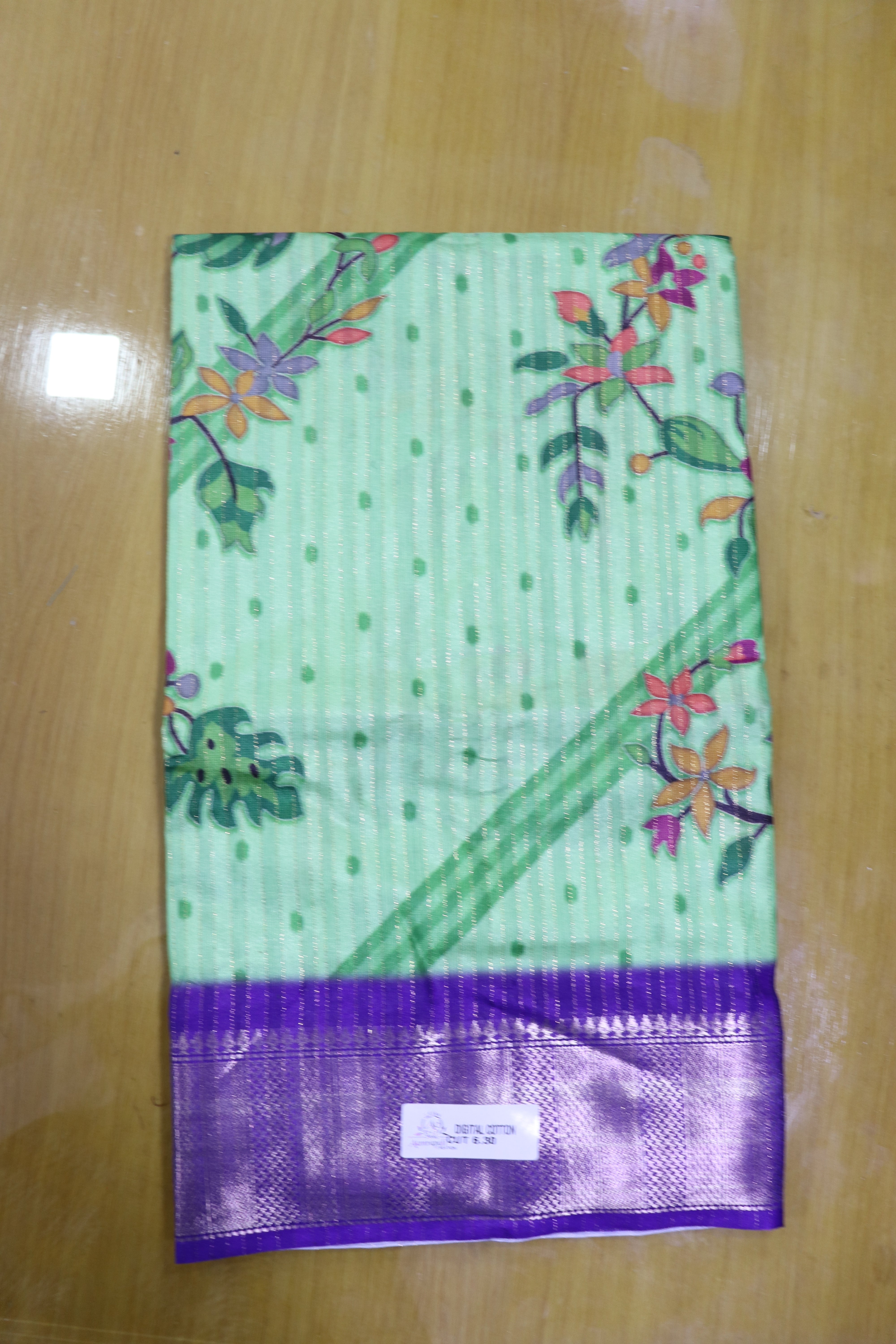 Mint green Digital Print saree