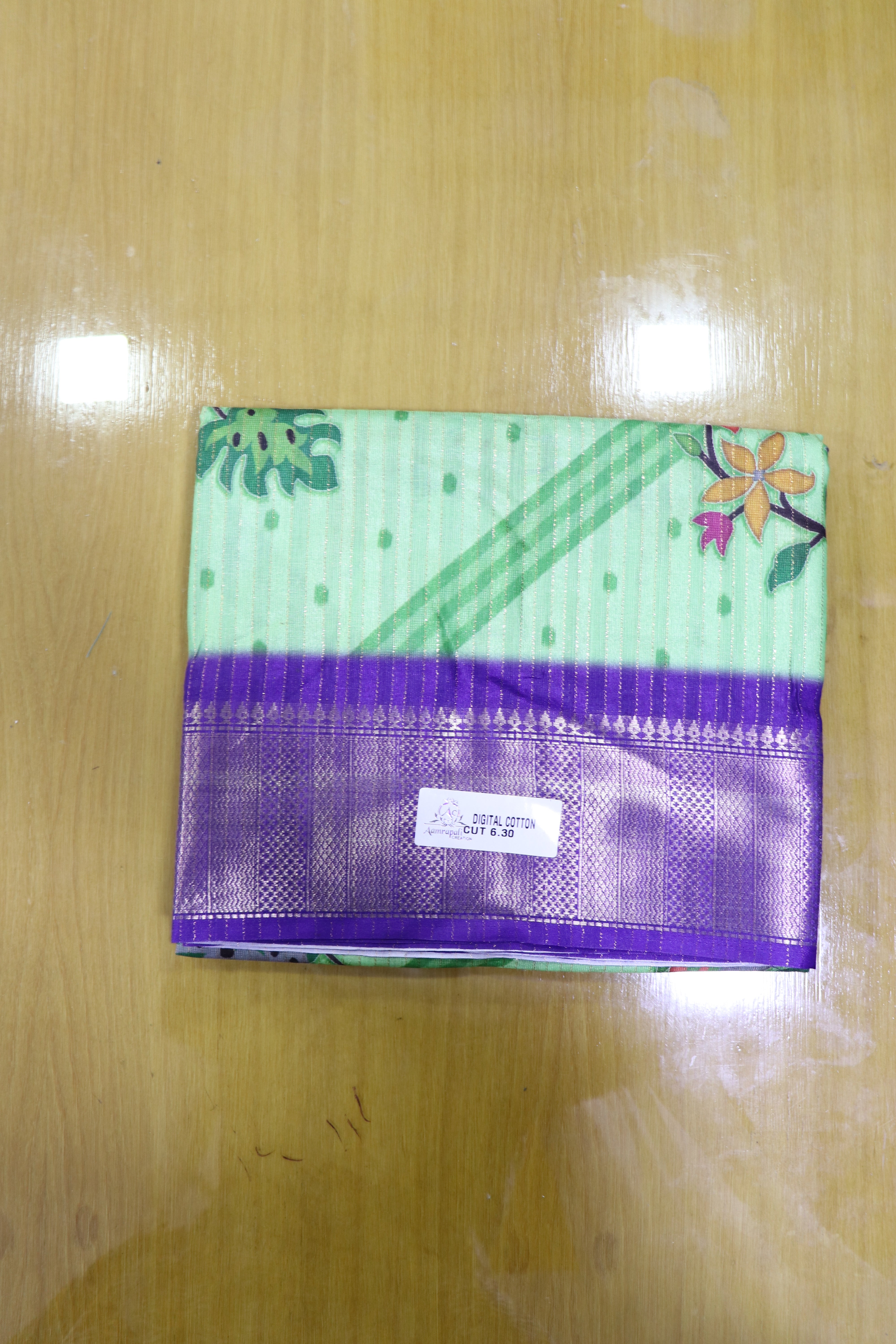 Mint green Digital Print saree