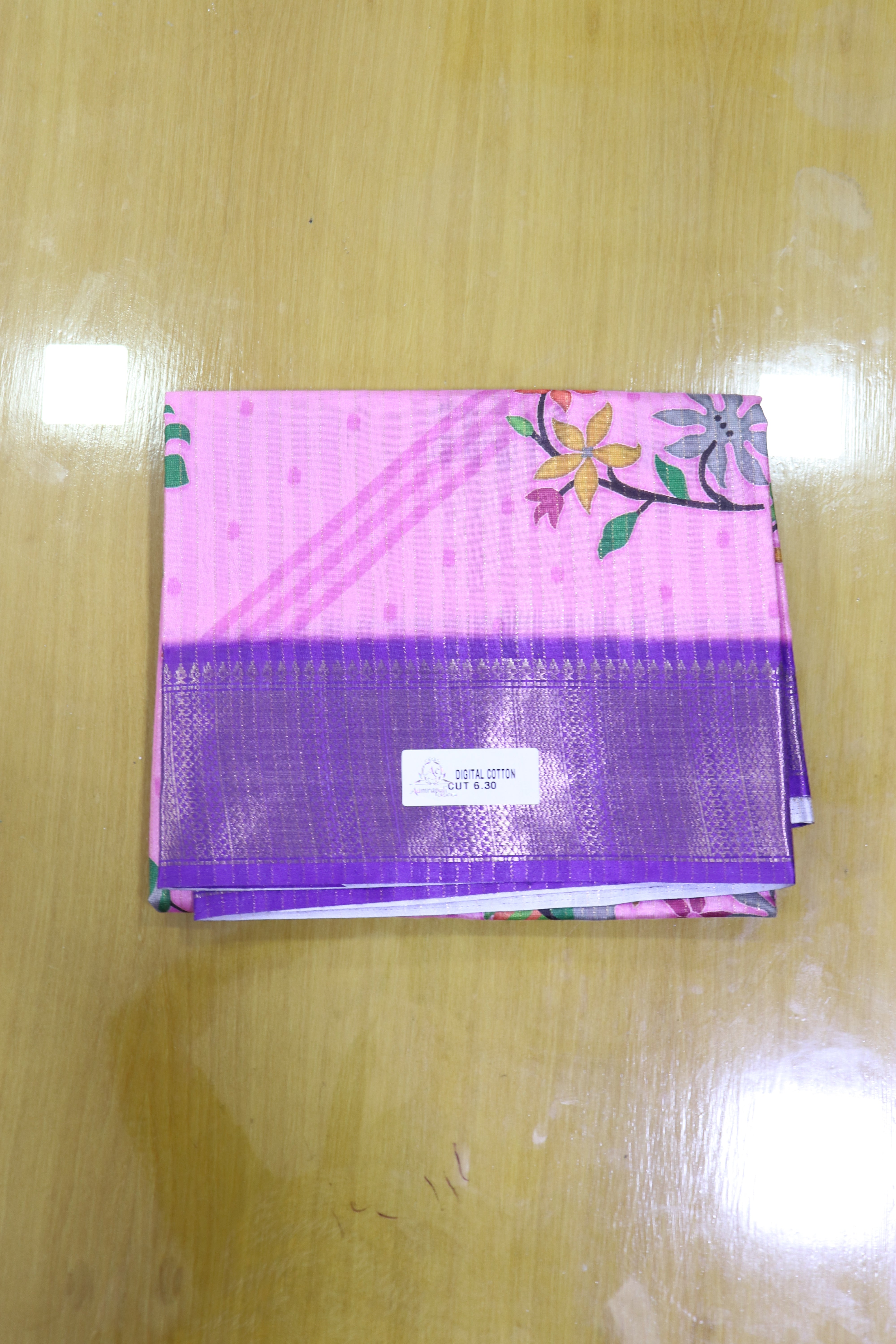 Pink Digital Print saree