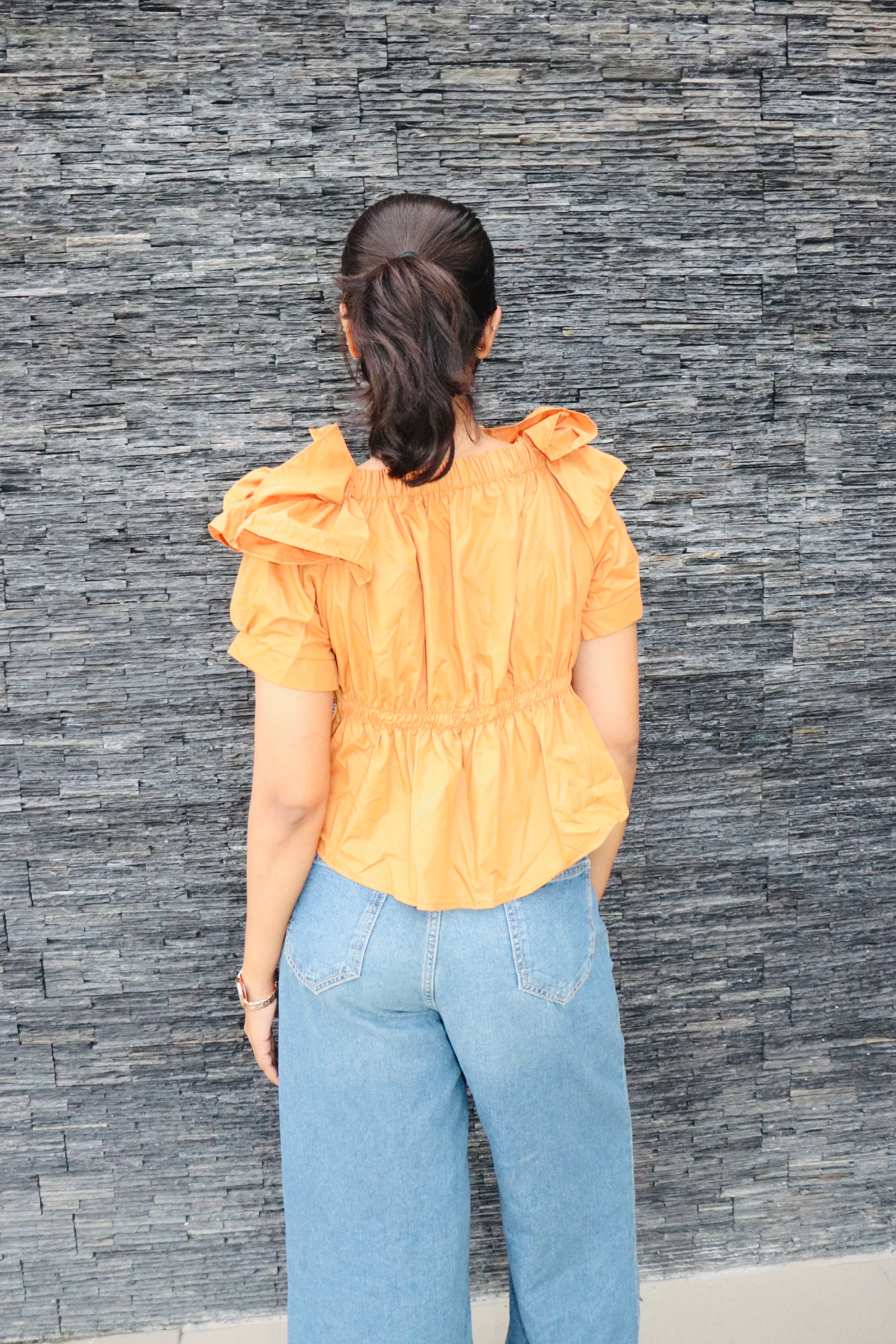 Tangerine Ruffle Charm