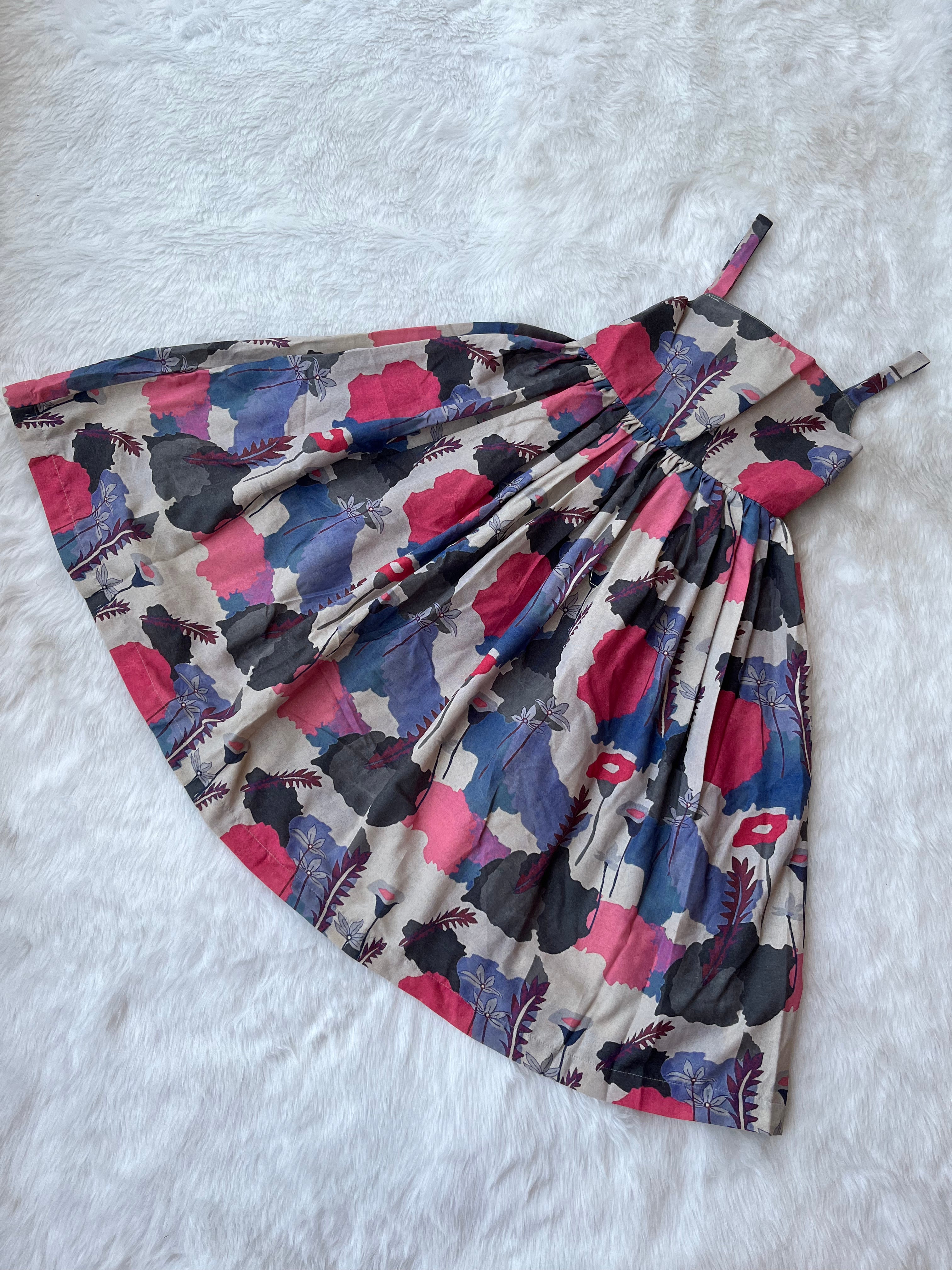 Blue sleeveless girl baby gown