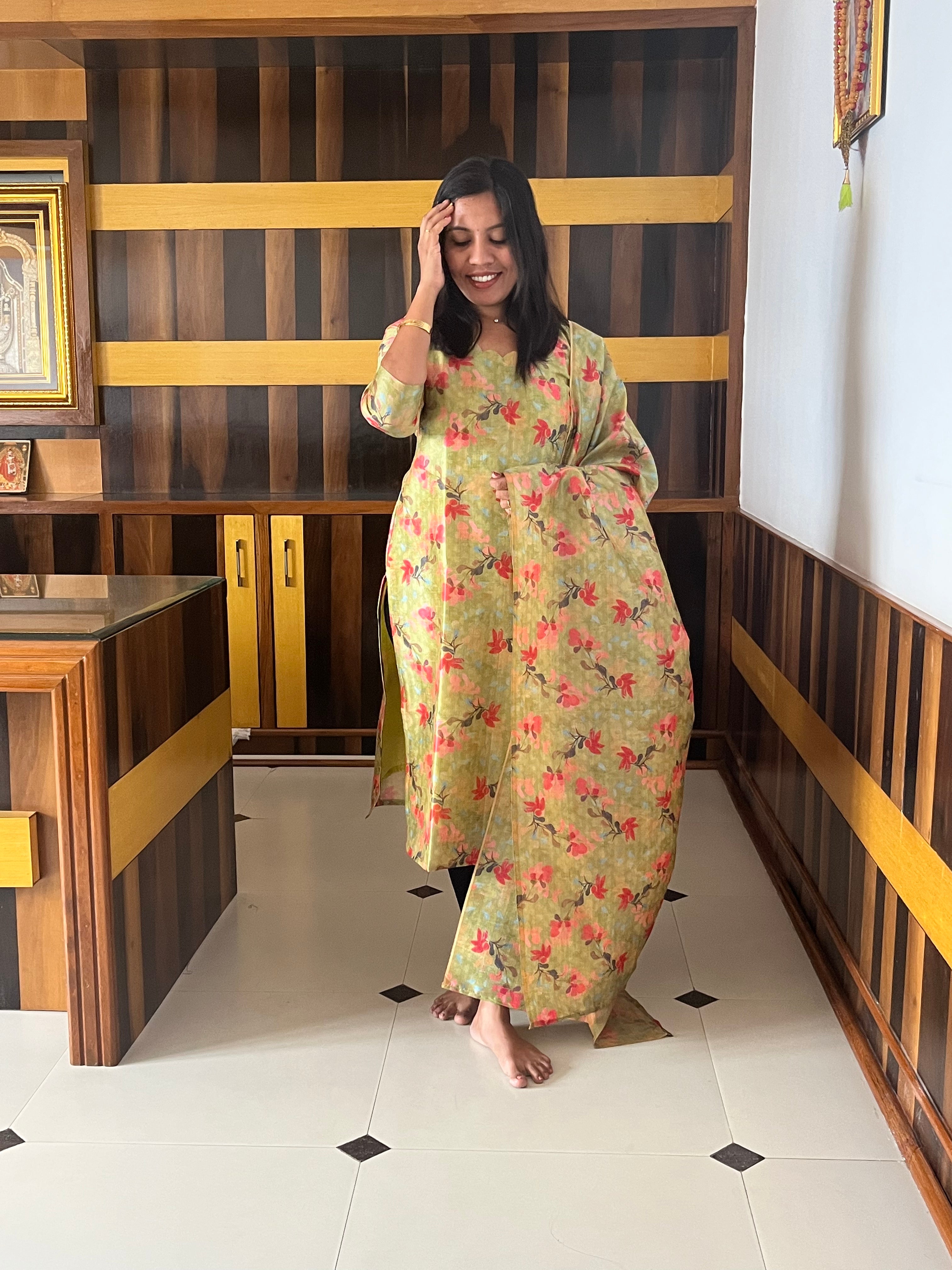 Garden Grace Top & Dupatta