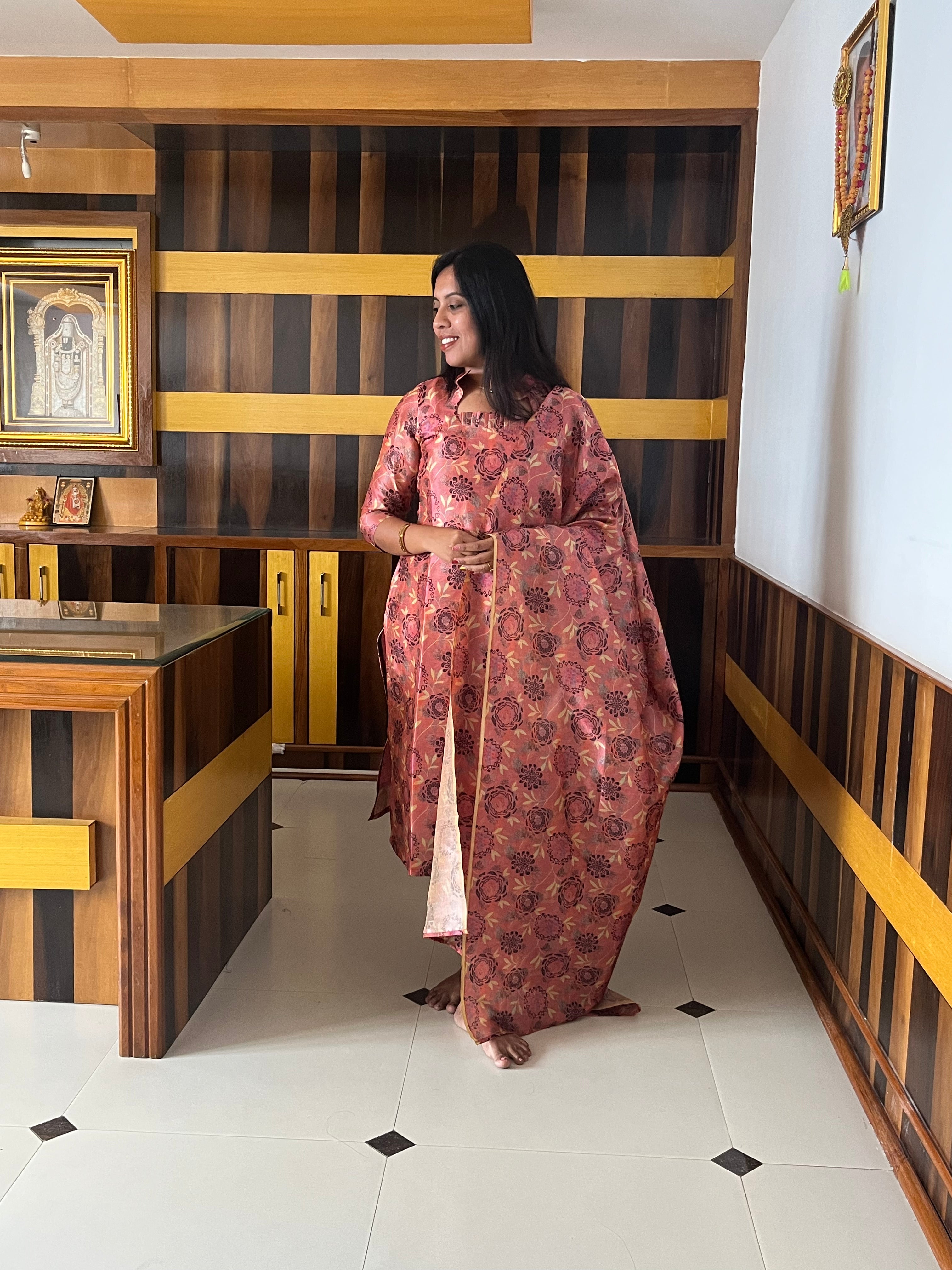 Dusky Rose Dream Top & Dupatta