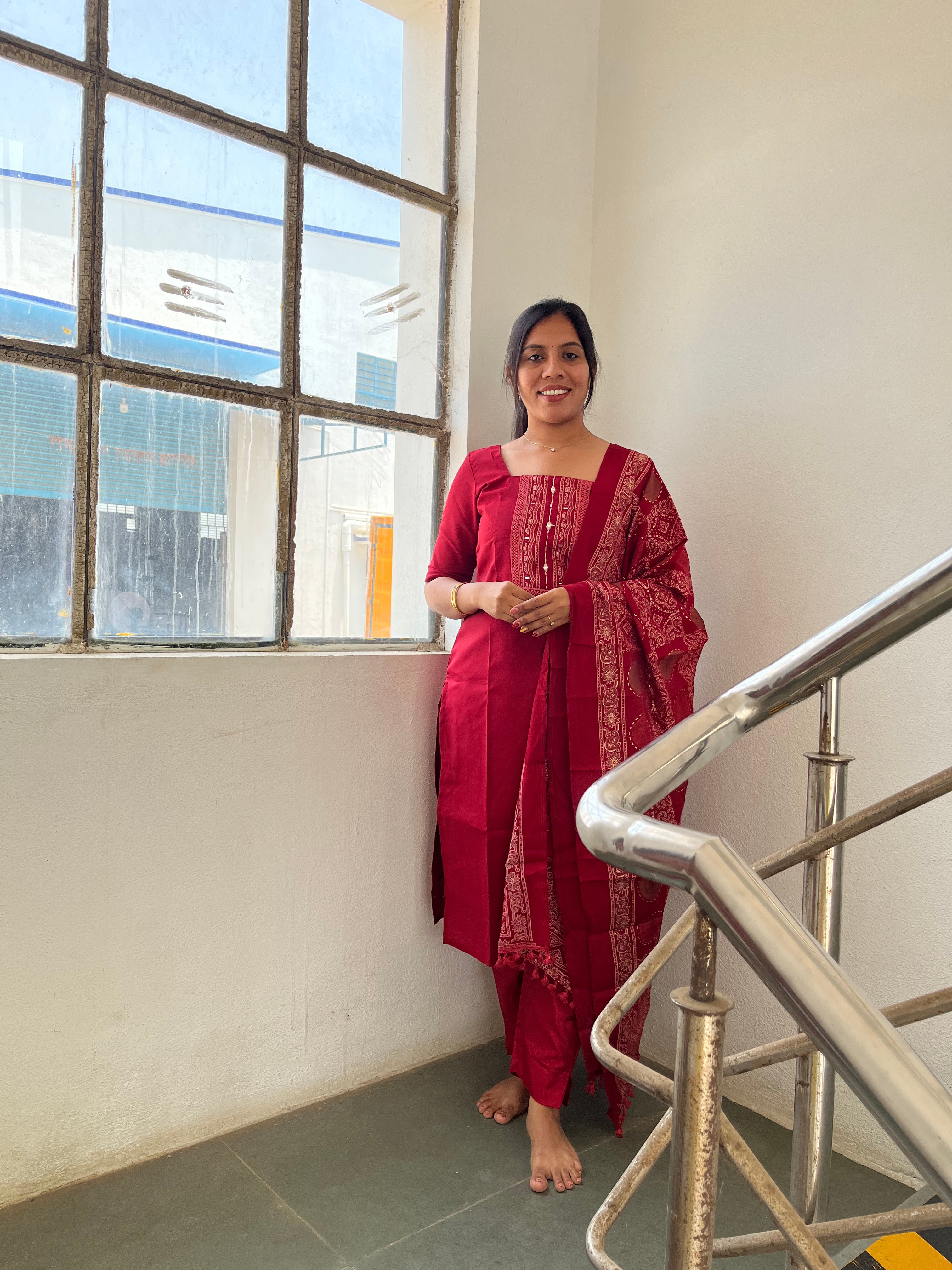 Royal Heritage Red Salwar Suit