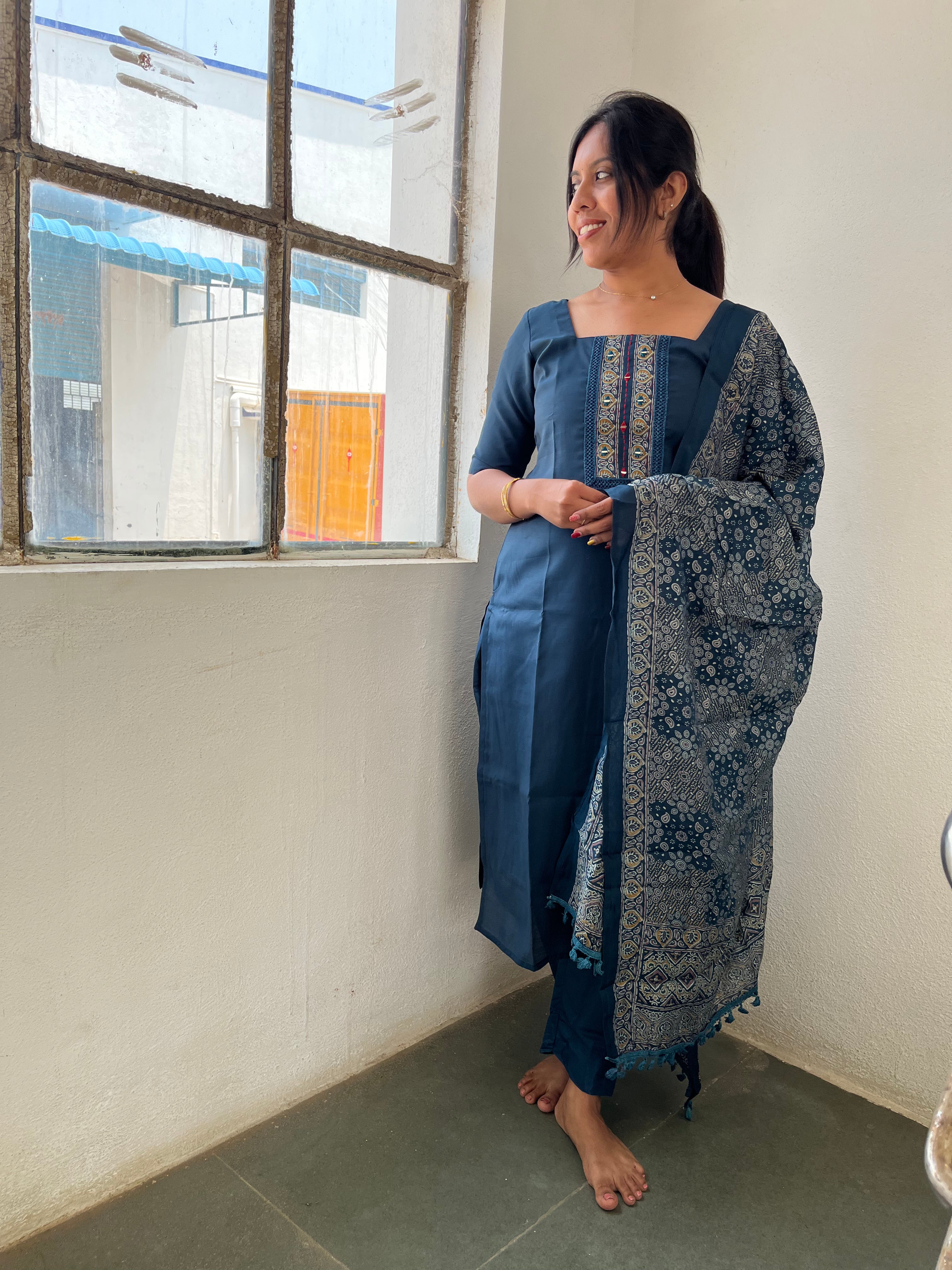 Royal Heritage Blue Aura Salwar Suit