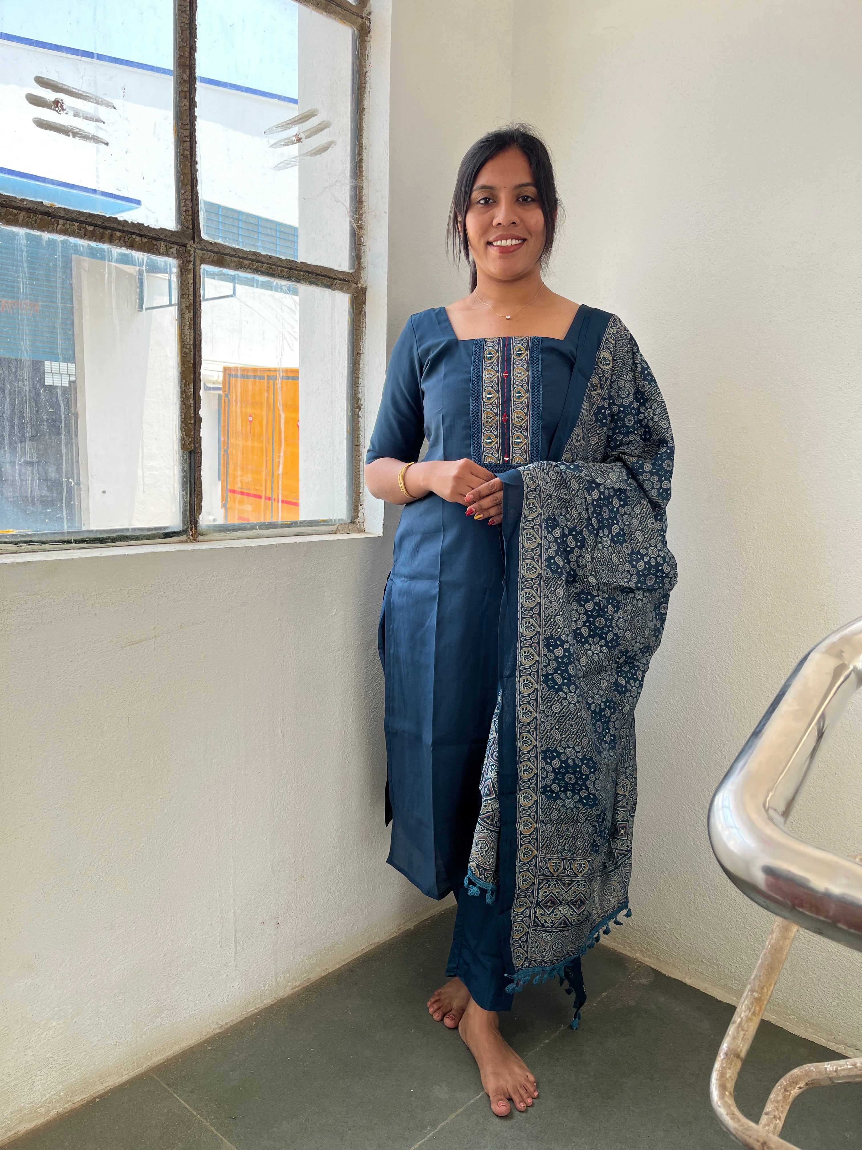 Royal Heritage Blue Aura Salwar Suit