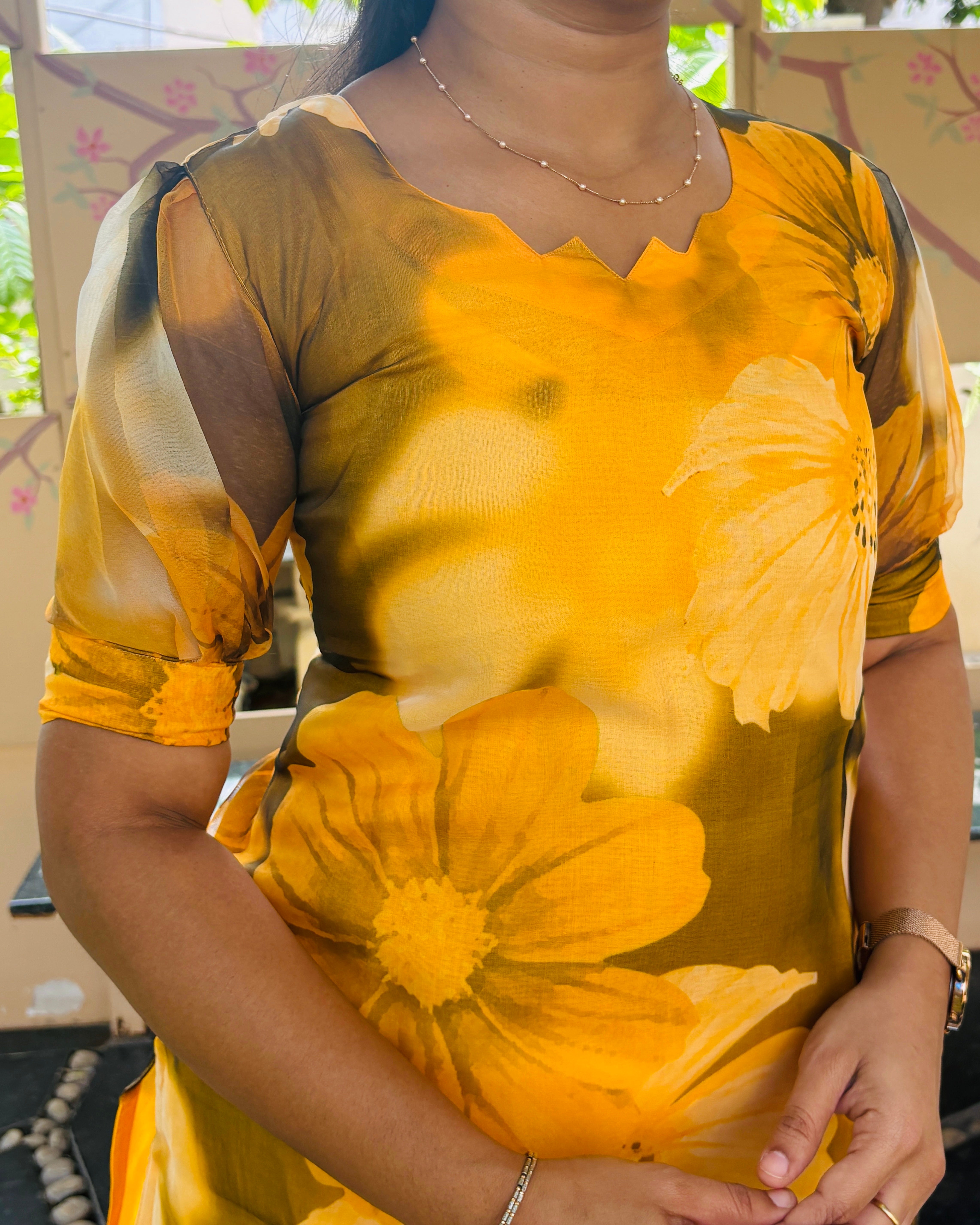 Pineapple - Color Organza Kurti