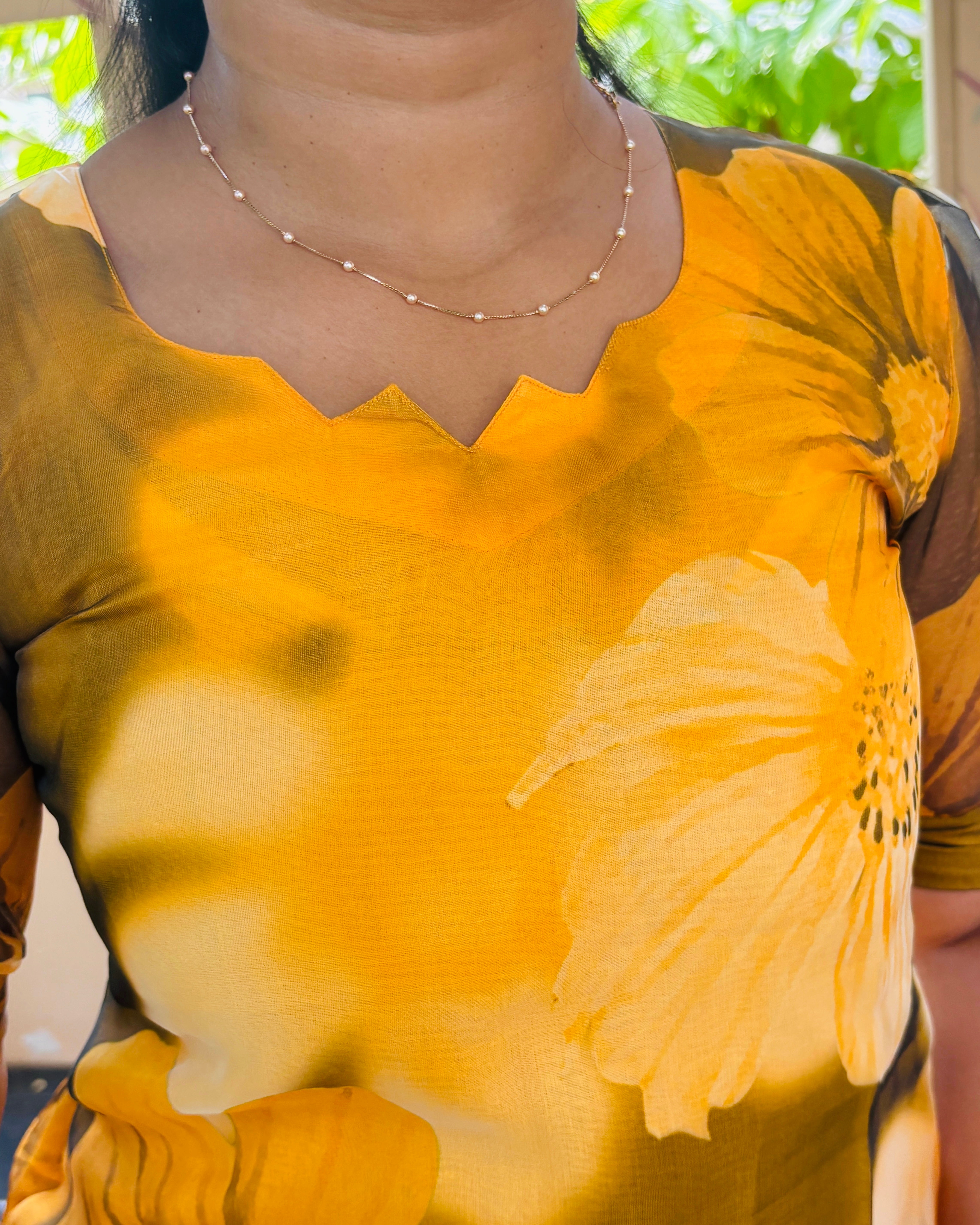 Pineapple - Color Organza Kurti