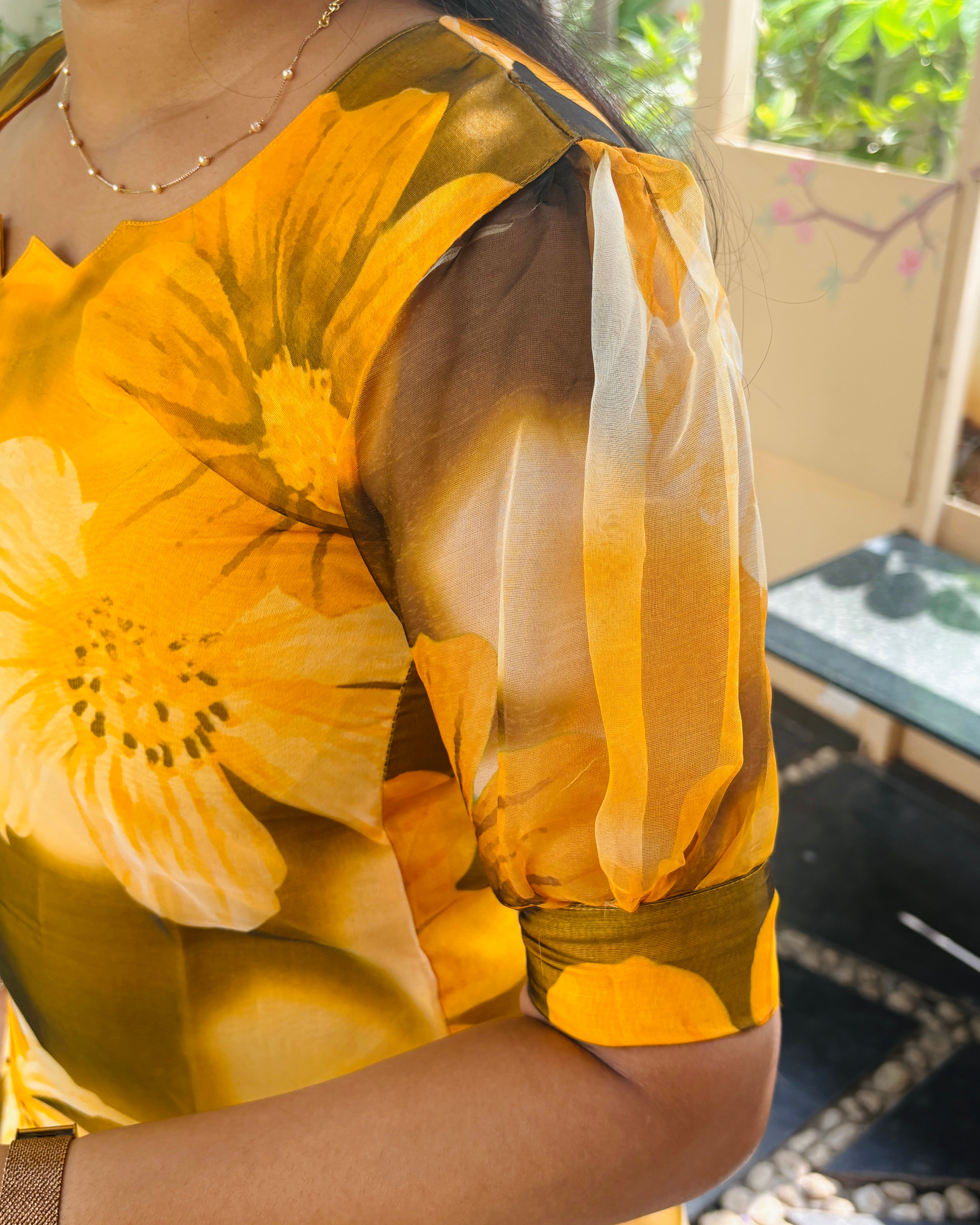 Pineapple - Color Organza Kurti