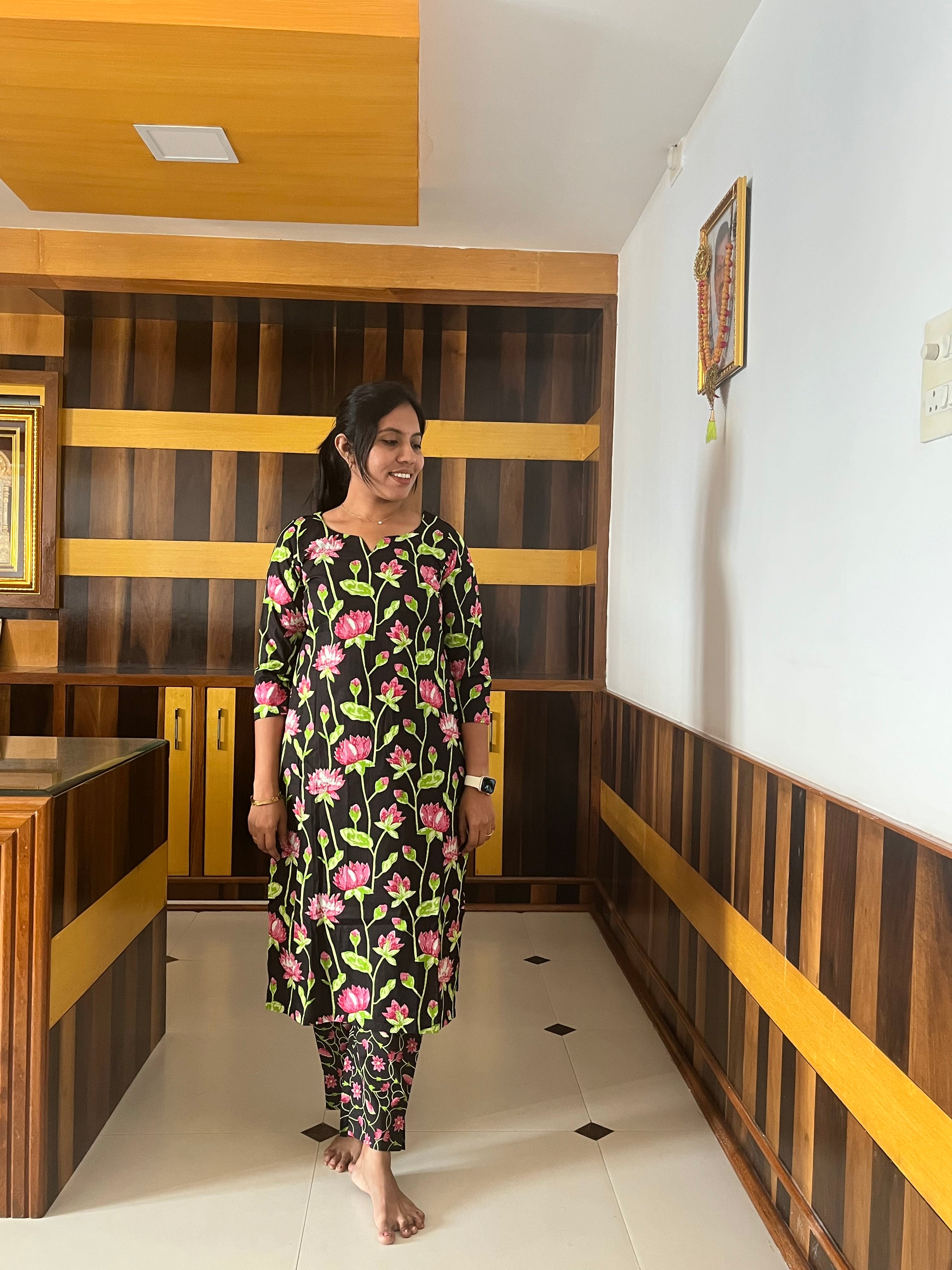 Dark Floral Muse Co-ord Set