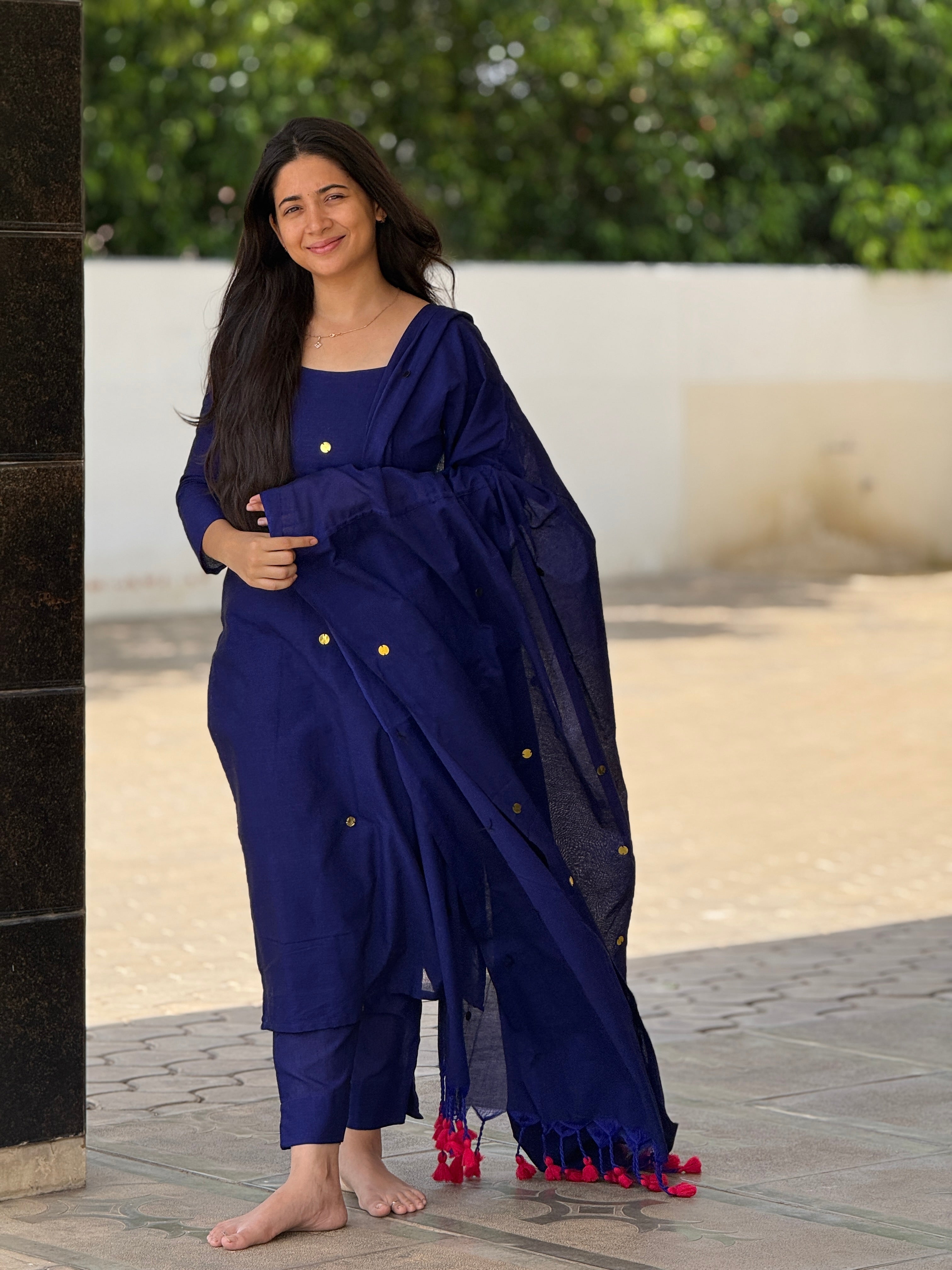 Blue Jasmine Cotton 3piece Set