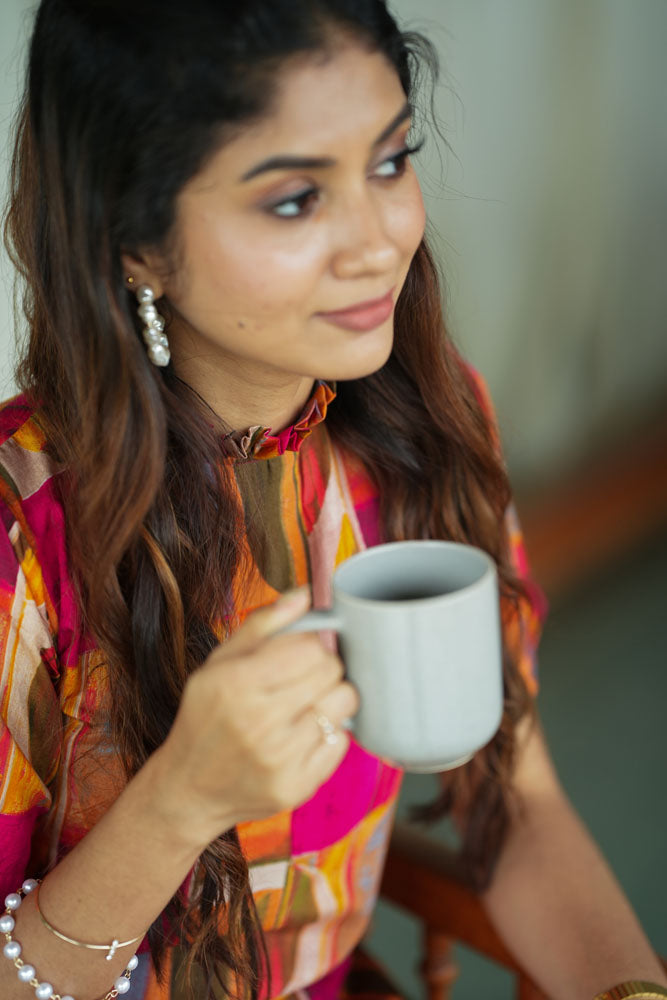 Sunset Yellow Floral Midi Dress