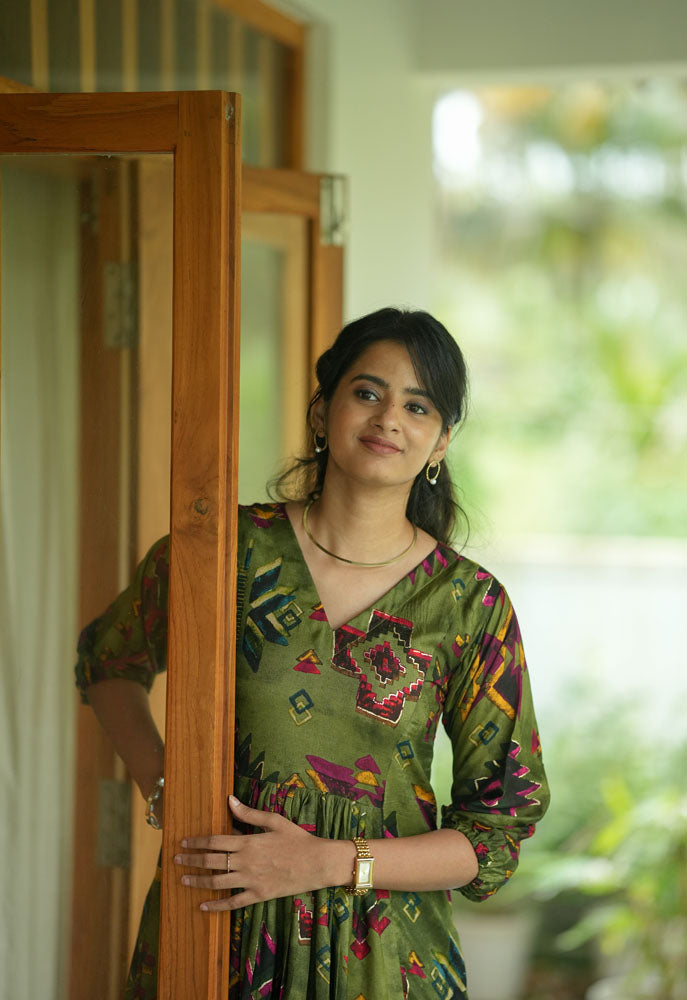 Olive Green Midi Dress