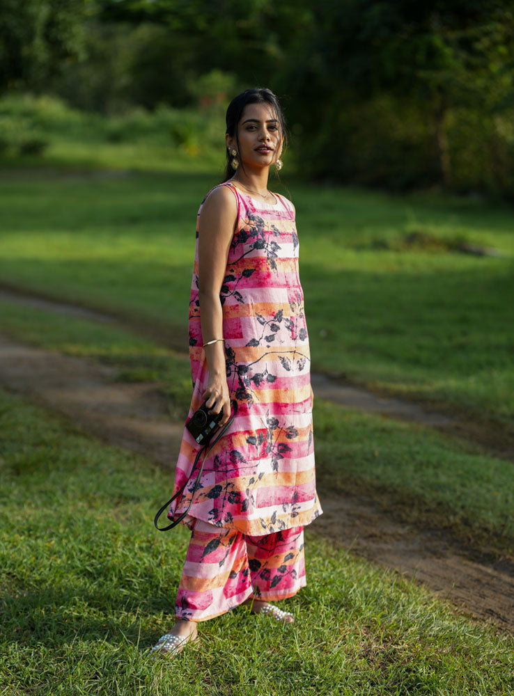 Pink floral Coord Set
