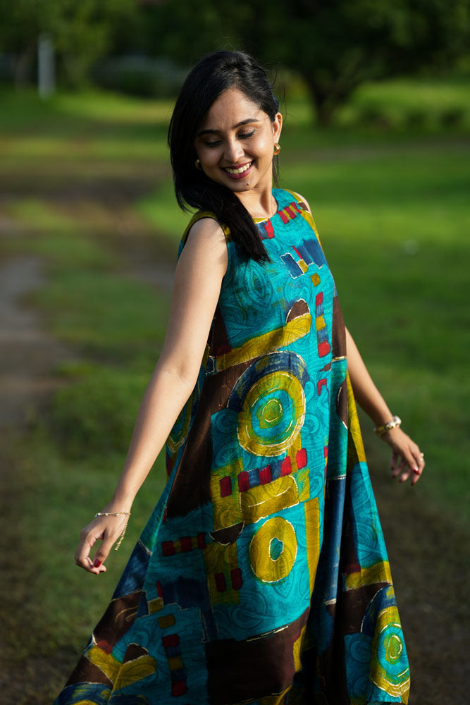 Teal Blue Print Coord Set