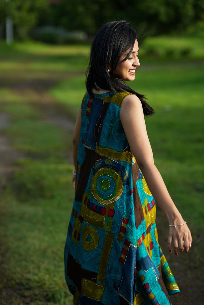 Teal Blue Print Coord Set