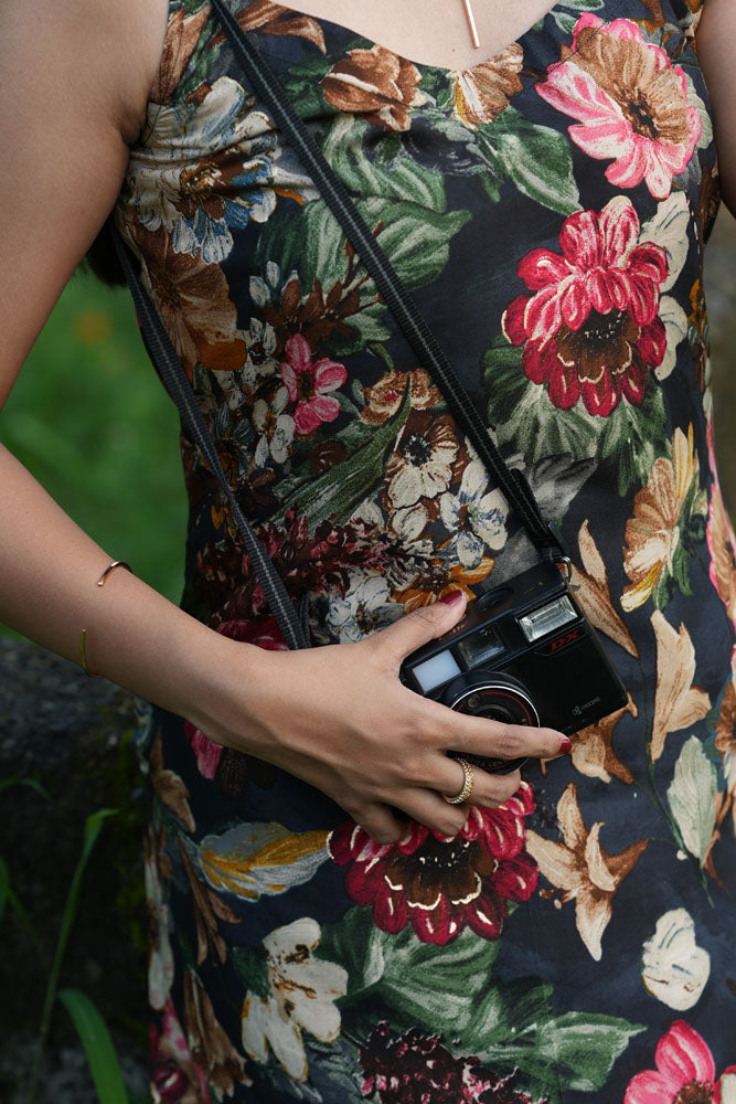 Black floral Coord Set (Sleeve attached inside)