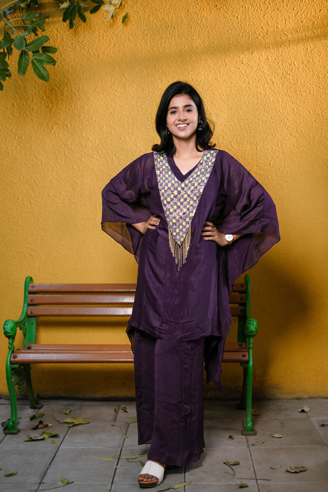 Plum Kaftan Set - Royal Amethyst