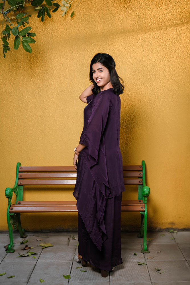 Plum Kaftan Set - Royal Amethyst