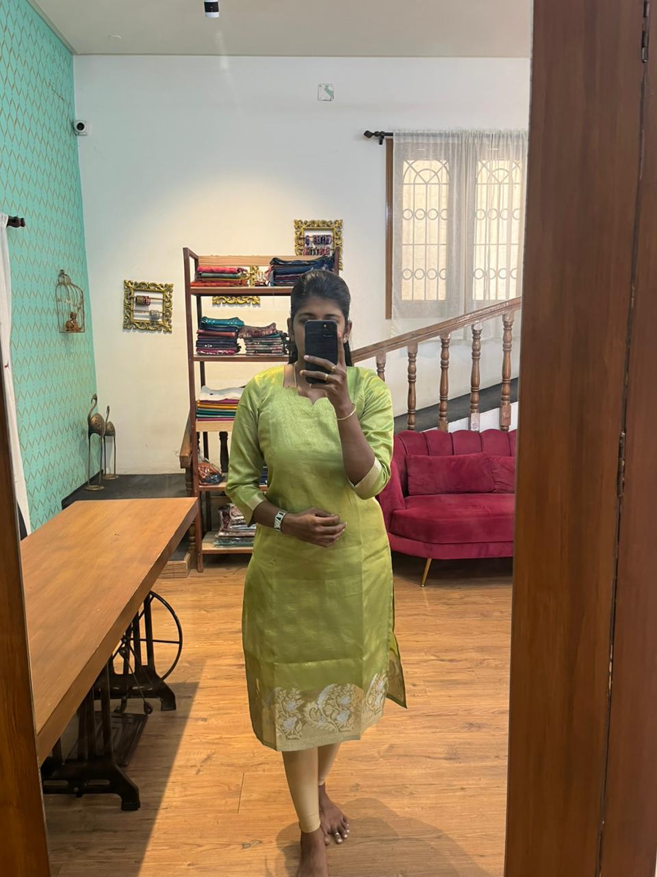 Elegant Pista Green Kurti