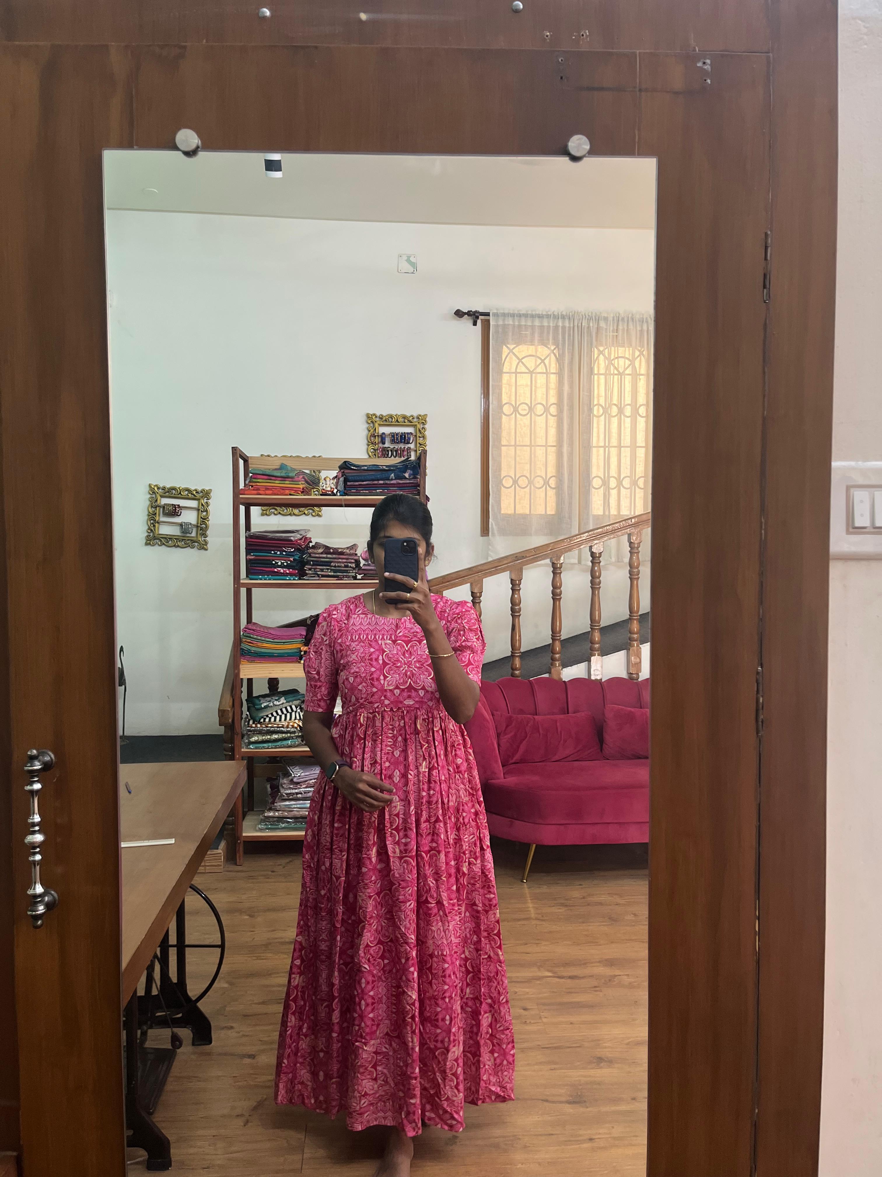 Pink Floral Maxi Dress