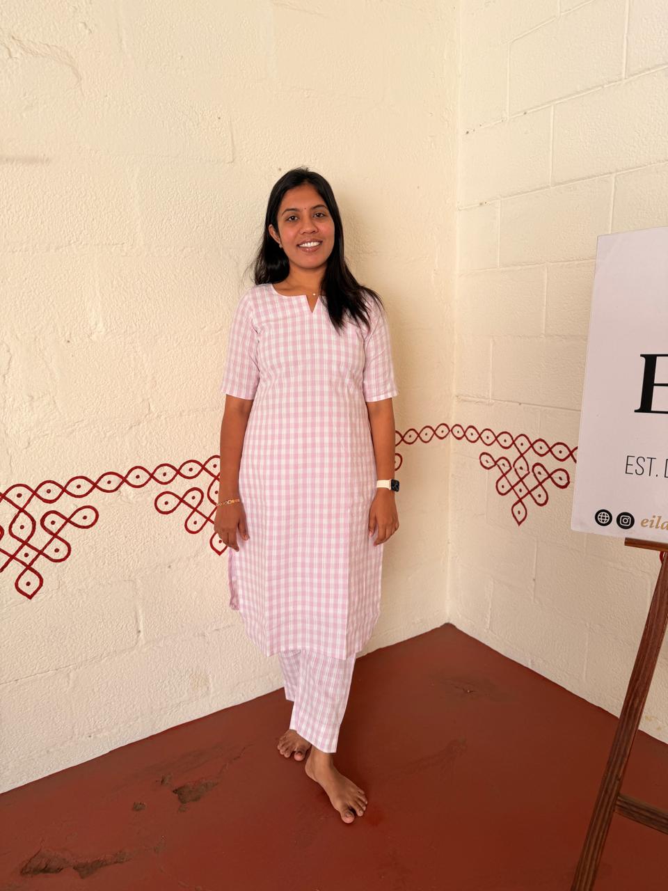 Pink Cotton Co-ords set for Women