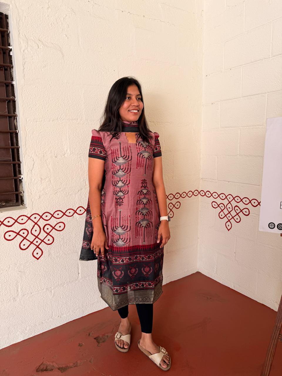 Elegant Maroon Printed Modal Kurti with Dupatta