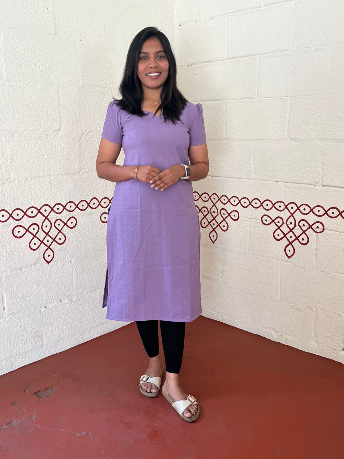 Lavender Popcron Kurti