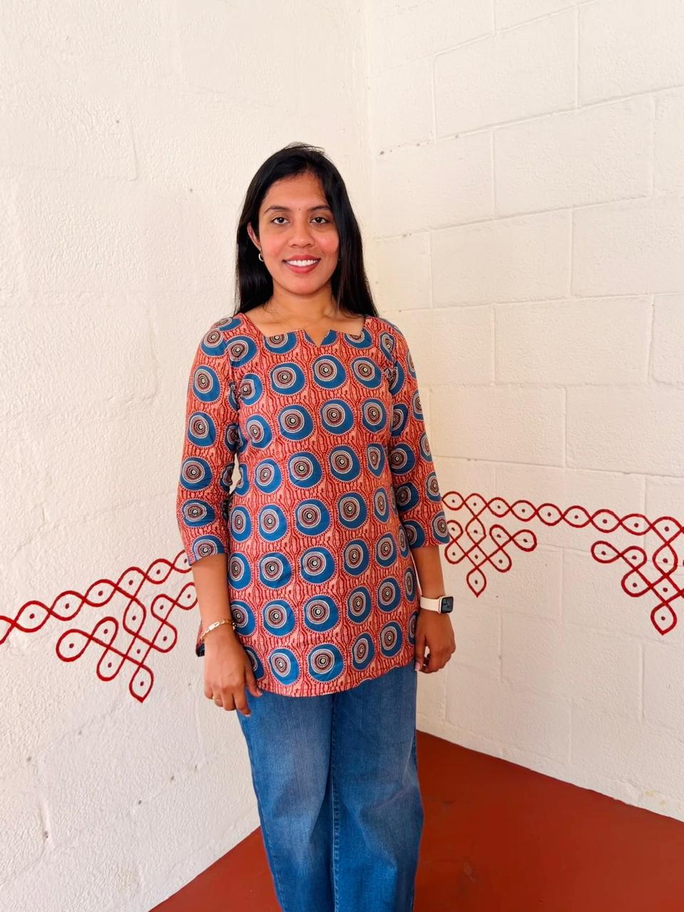 Patterned Rust Tunic