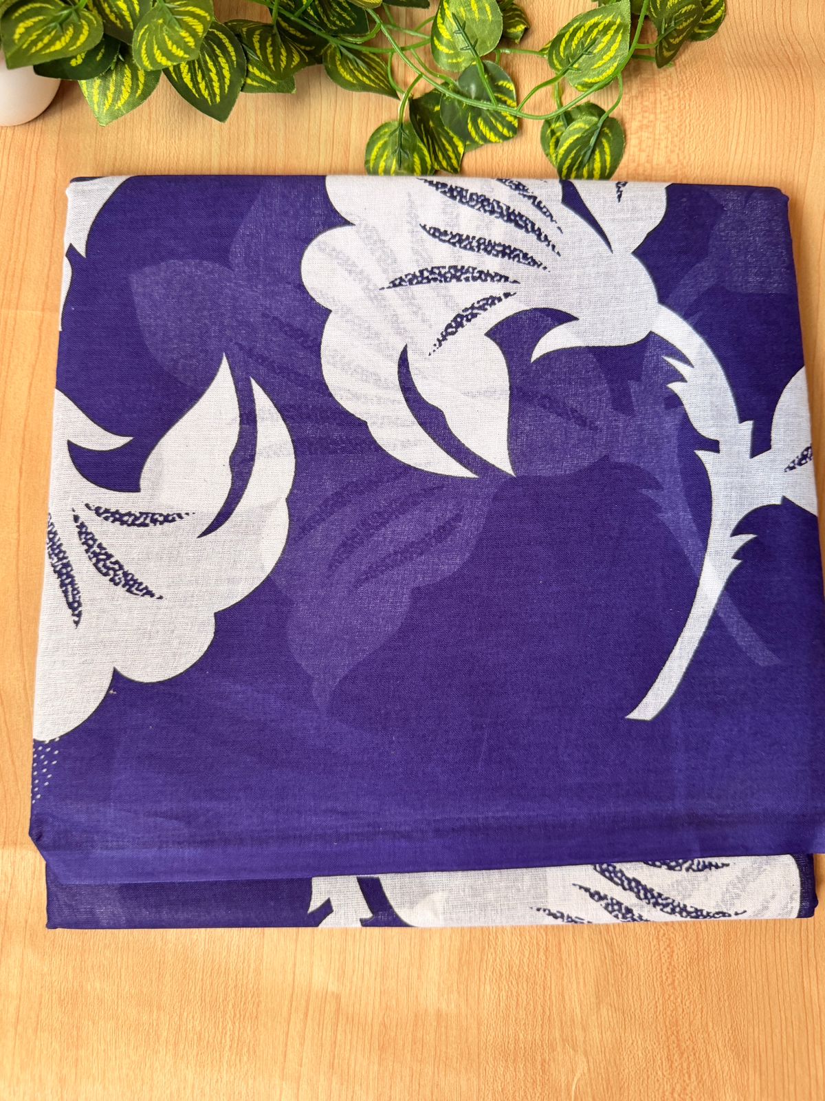 Violet Blossom Pure Cotton Saree
