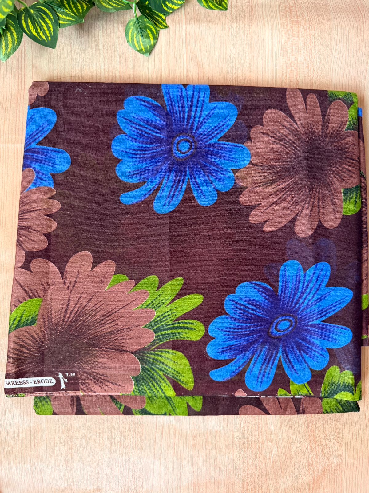 Coffee Brown Pure Cotton Saree