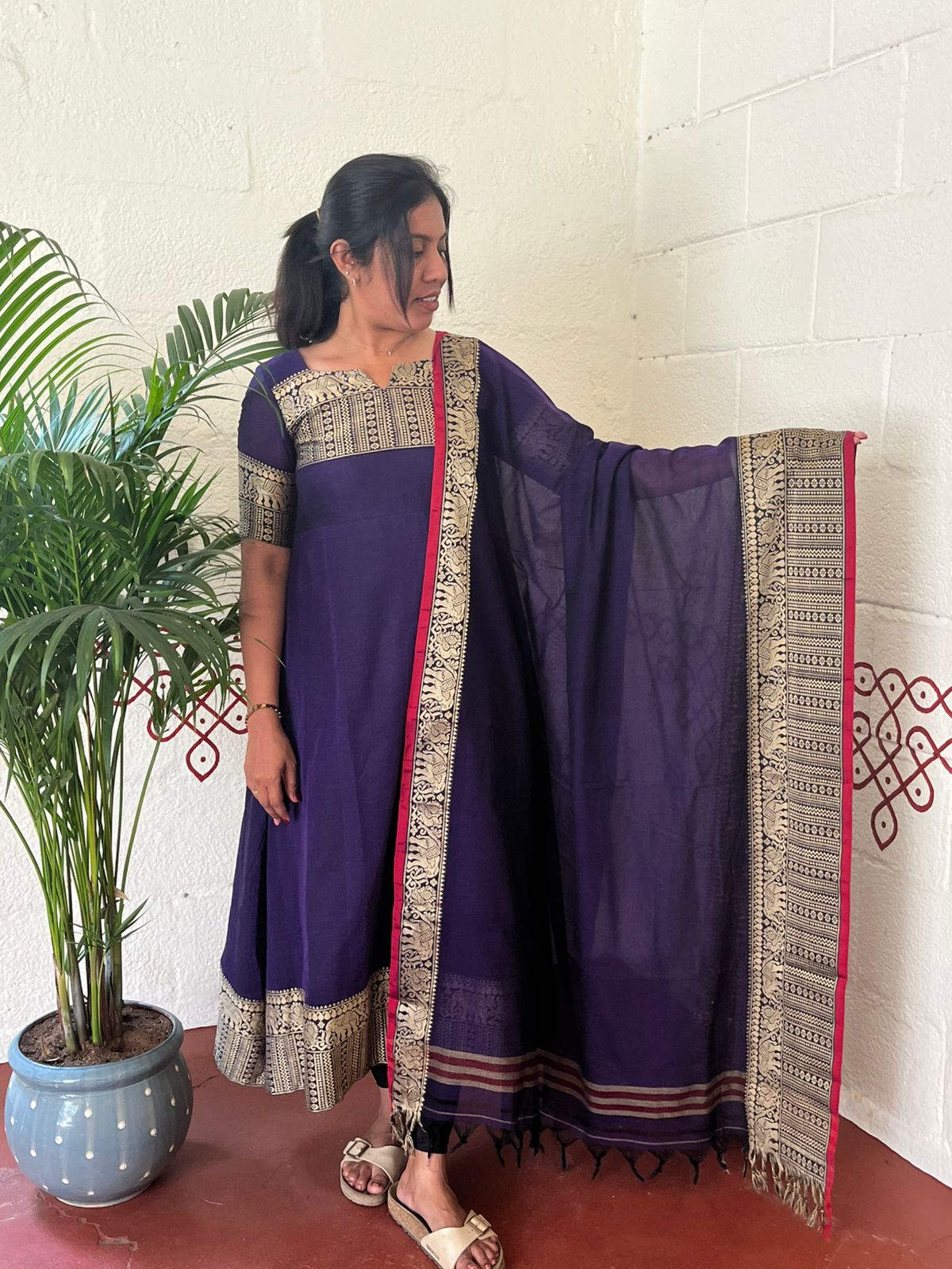 Royal Ethnic Purple Dress